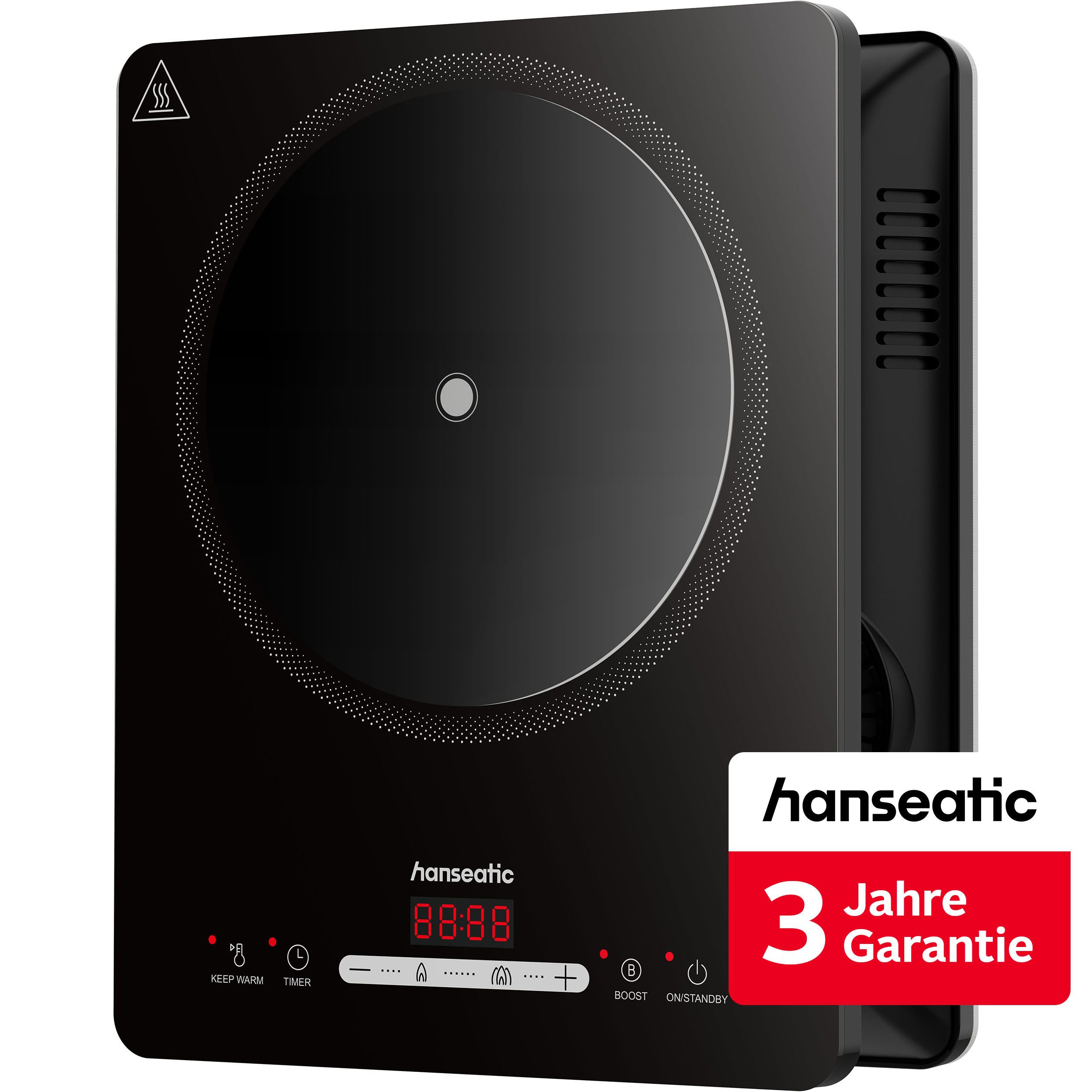 Hanseatic Einzel-Induktionskochplatte HIC12200SME, inkl. 3 Jahre Herstellergarantie