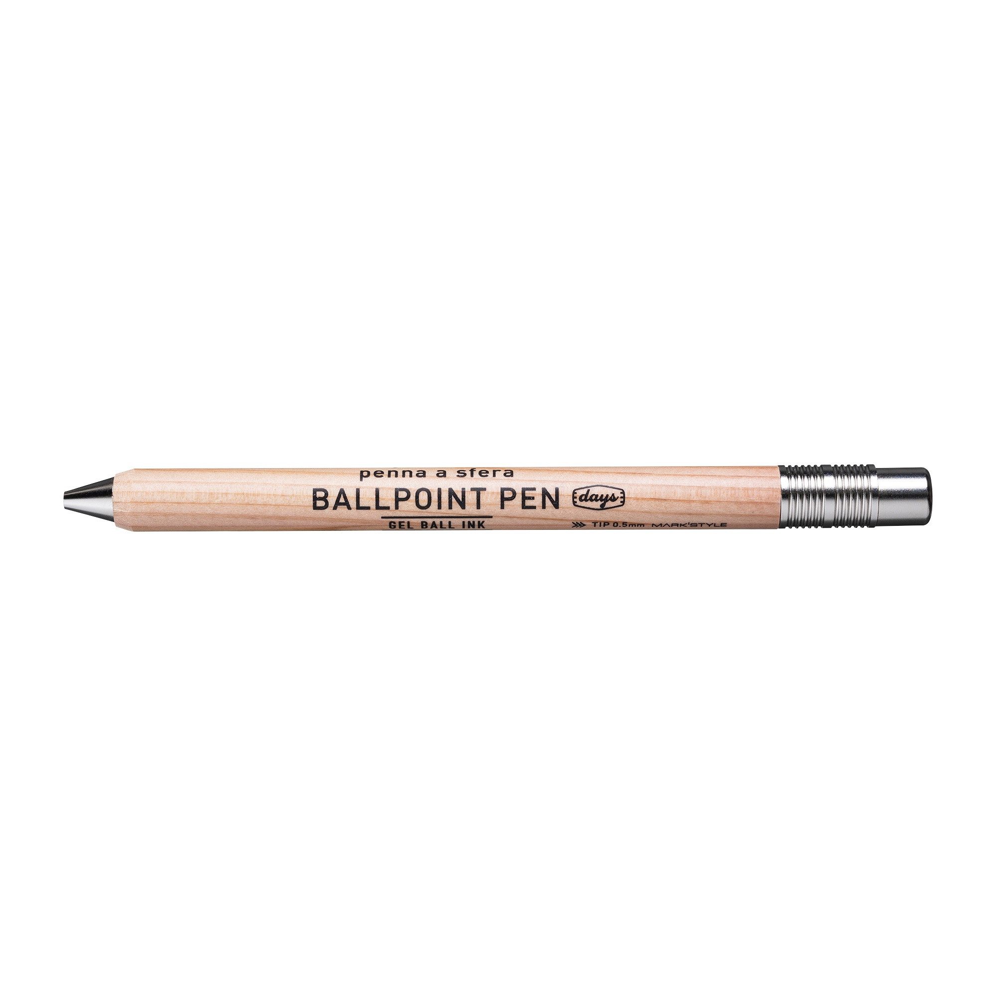Mark's Europe Kugelschreiber Schreibstift 0,5 mm Schwarzmine Holzschaft, präzise