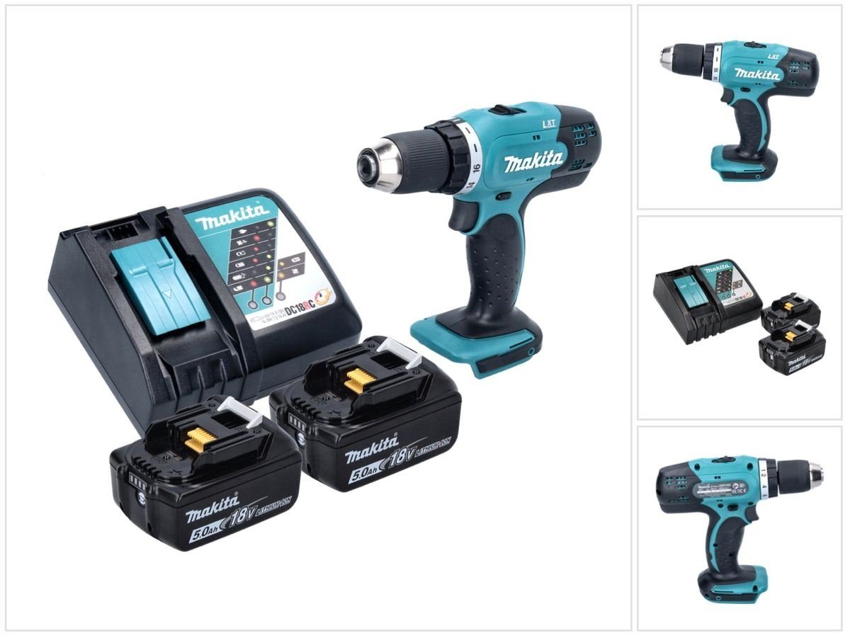 Makita Säulenbohrmaschine Makita DDF 453 RT Akku Bohrschrauber 18 V 42 Nm + 2x Akku 5,0 Ah + Ladegerät