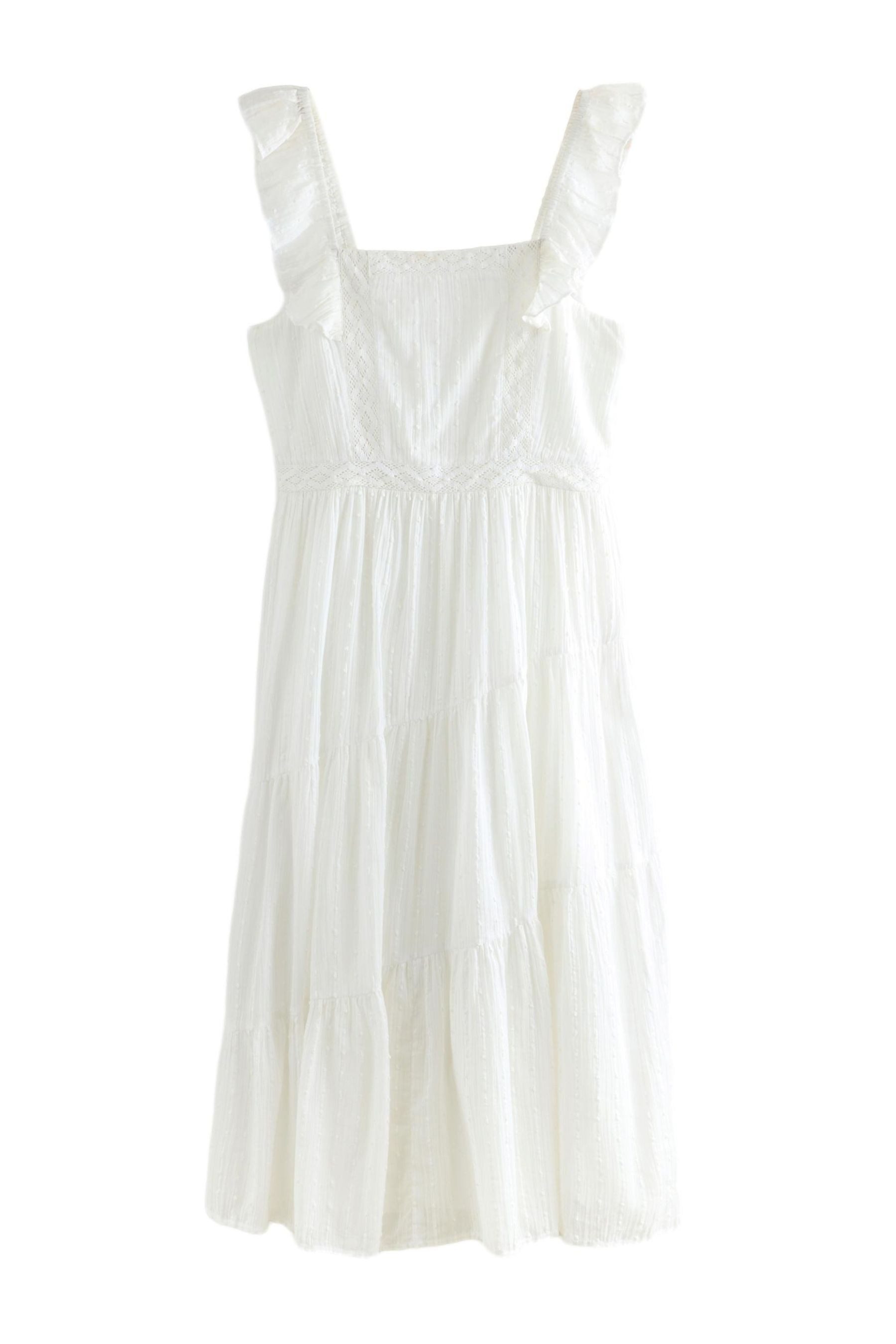 LAURA ASHLEY Druckkleid Laura Ashley Strukturiertes Midaxi-Kleid, Spitze (1 günstig online kaufen