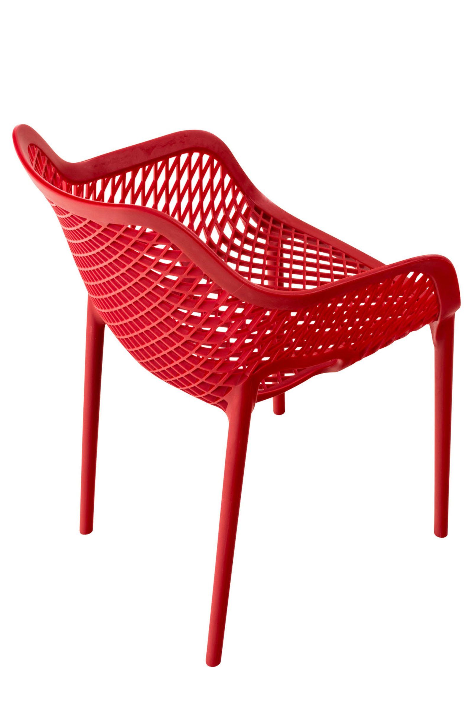 CLP Gartenstuhl Air XL (2er rot Outdoor-Stühle, mit Set), Wabenmuster