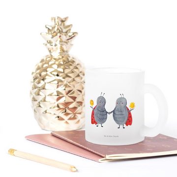 Mr. & Mrs. Panda Teeglas Sternzeichen Zwilling - Transparent - Geschenk, Glas Teetasse, Teegla, Premium Glas, Liebevolles Design