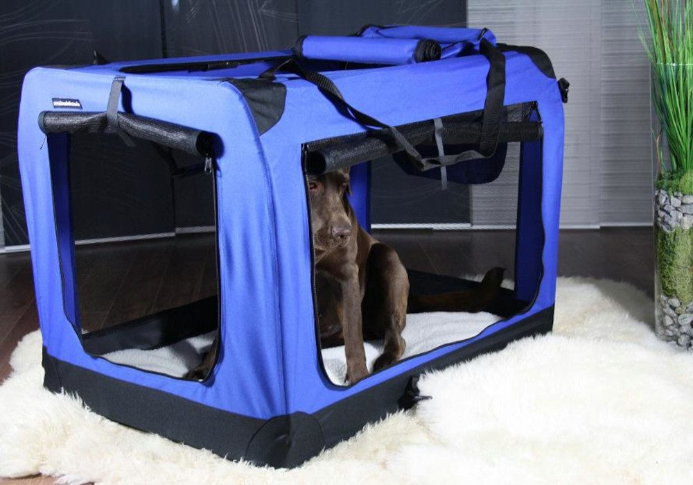 BruKa Tiertransportbox Bello Hundebox Hundetransportbox faltbar Autotransportbox Katzen Hunde