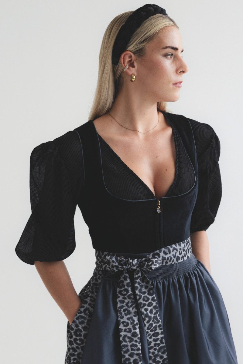 Alpenfee Tracht Dirndlbluse Dirndlbluse - PENELOPE - weiß, schwarz