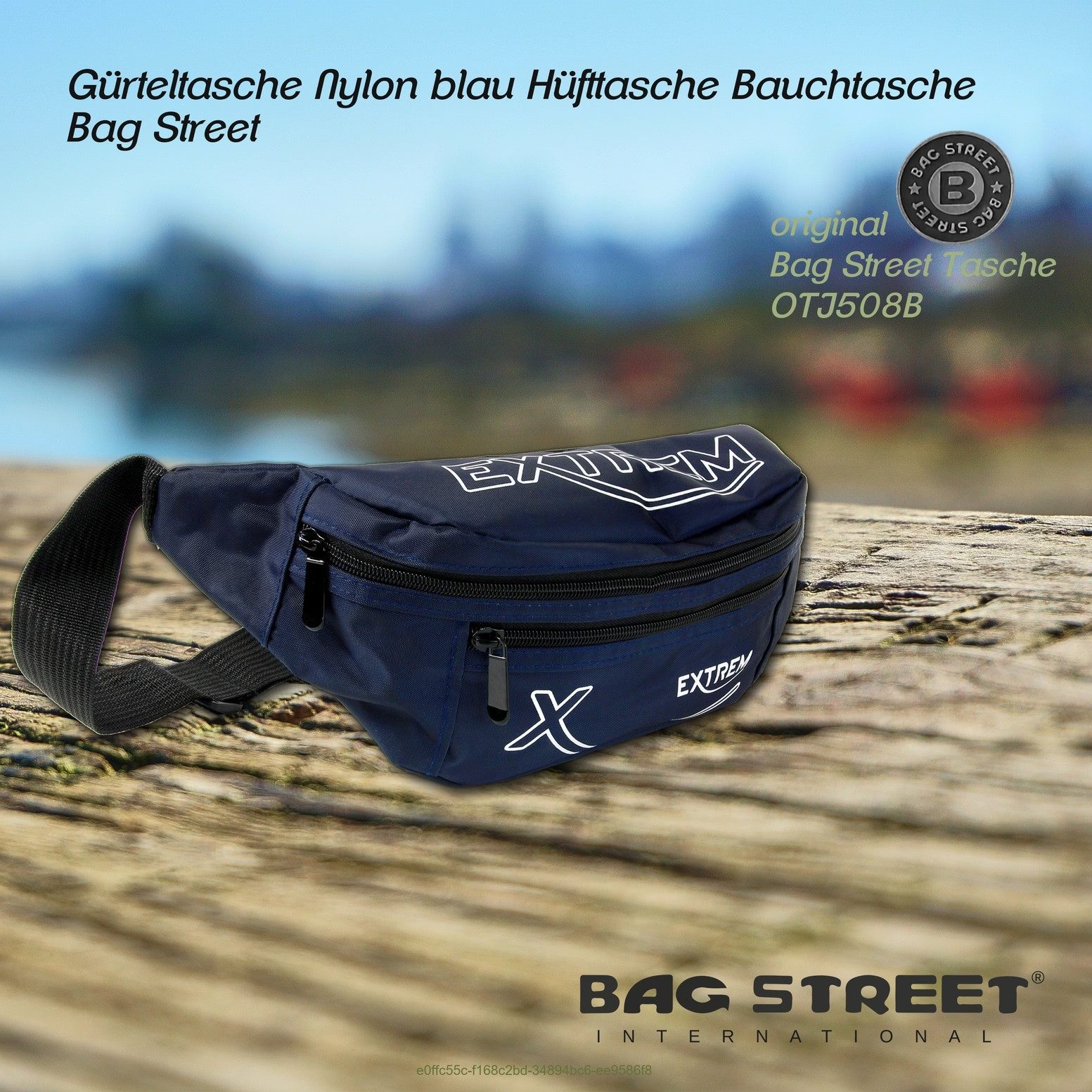 BAG STREET Gürteltasche Bag Street Damen Herren Bauchtasche (Gürteltasche), Damen, Herren, Jugend Gürteltasche Nylon, blau ca. 12cm hoch
