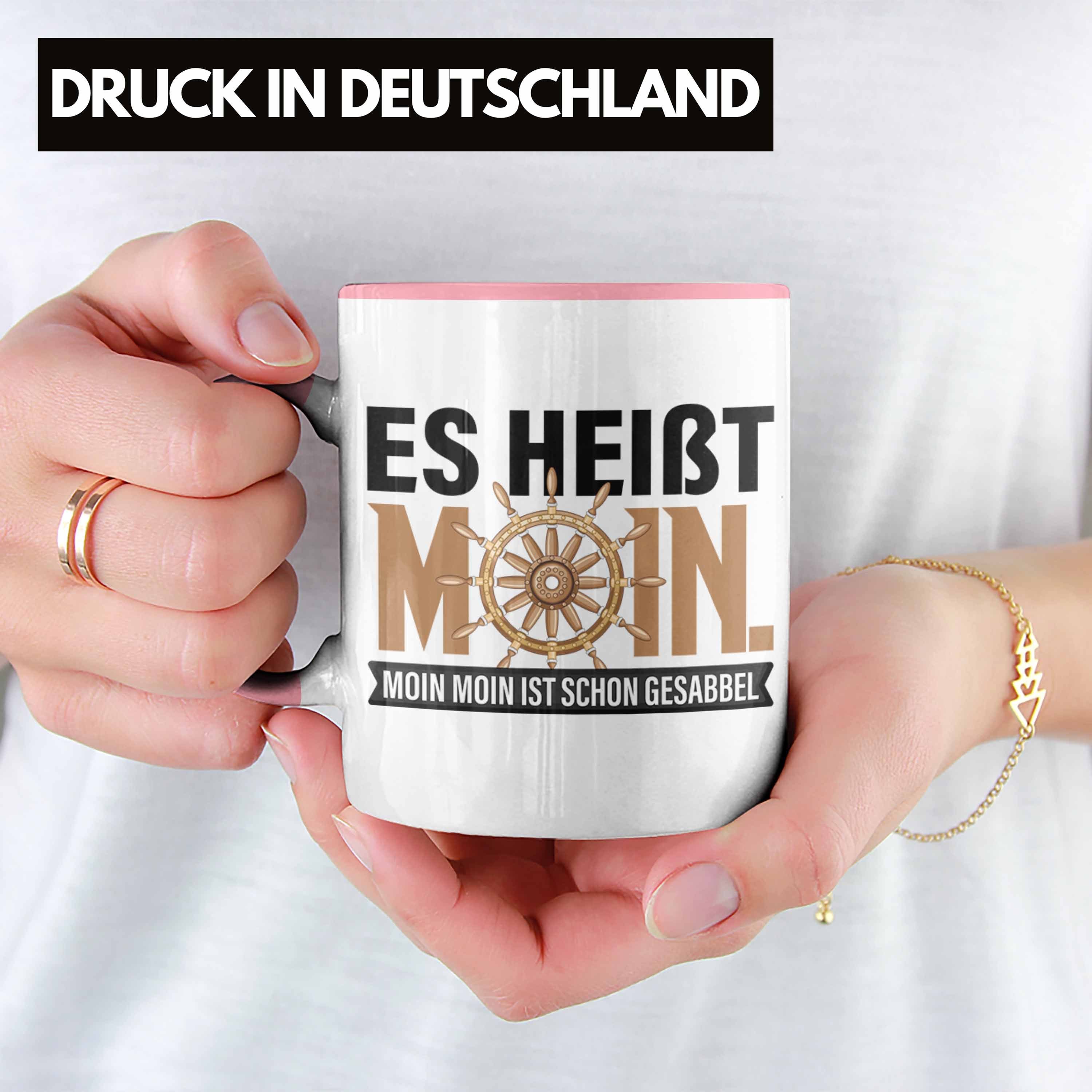 Norddeutsche Moin Geschenk für Moin Moin Trendation Tasse Gesabbel Tasse Hamburg Rosa