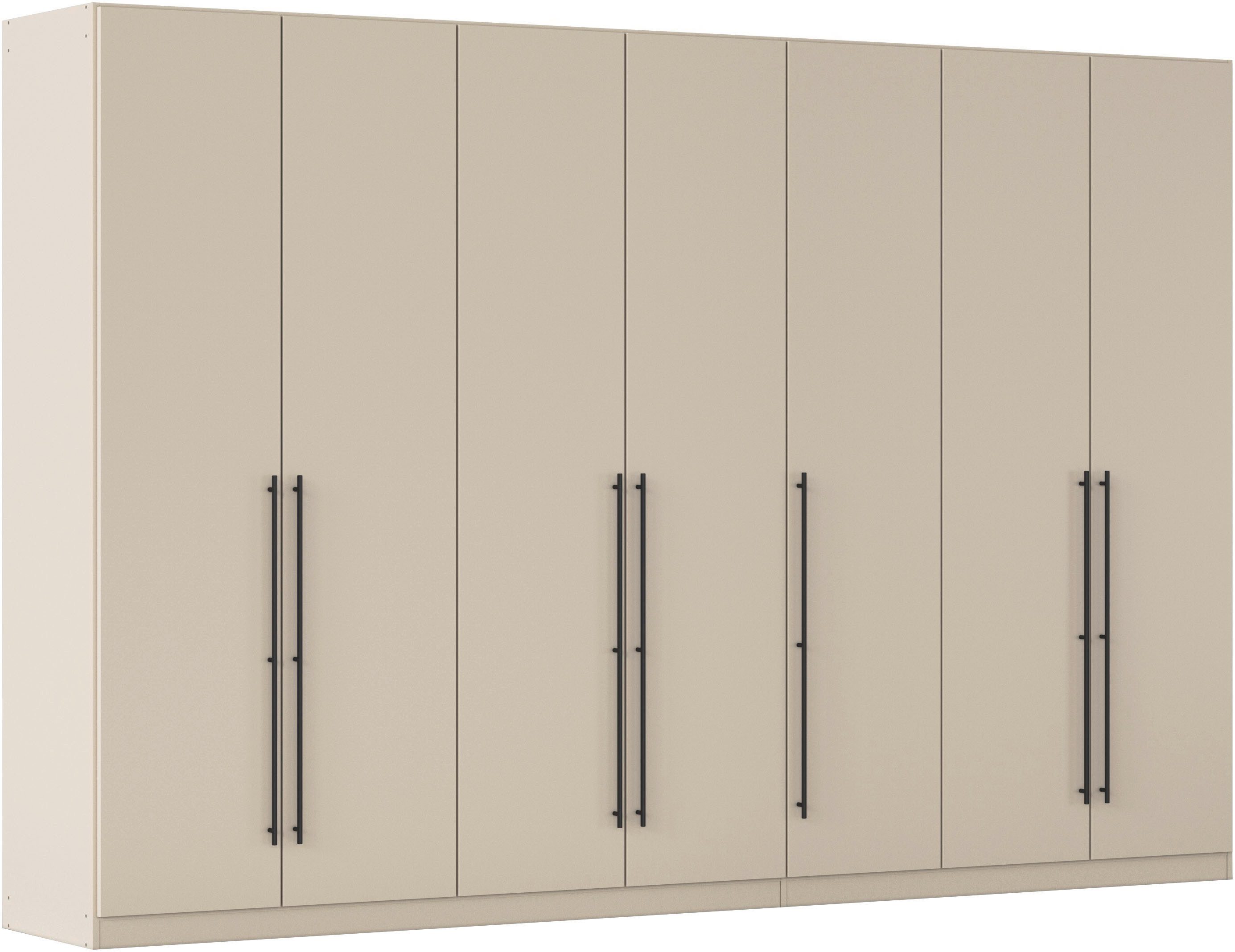 rauch Kleiderschrank Drehtürenschrank Schrank Garderobe Wäscheschrank Schlafzimmer AVOLA (in 3 verschiedenen Ausstattungen BASIC/CLASSIC/PREMIUM) mit hochwertigen Stangengriffen in Schwarz aus Metall MADE IN GERMANY
