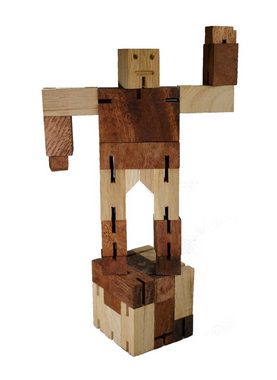 Logoplay Holzspiele Spiel, Robot Puzzle - 3D Puzzle - Knobelspiel aus Holz mit mehreren SpielvariantenHolzspielzeug