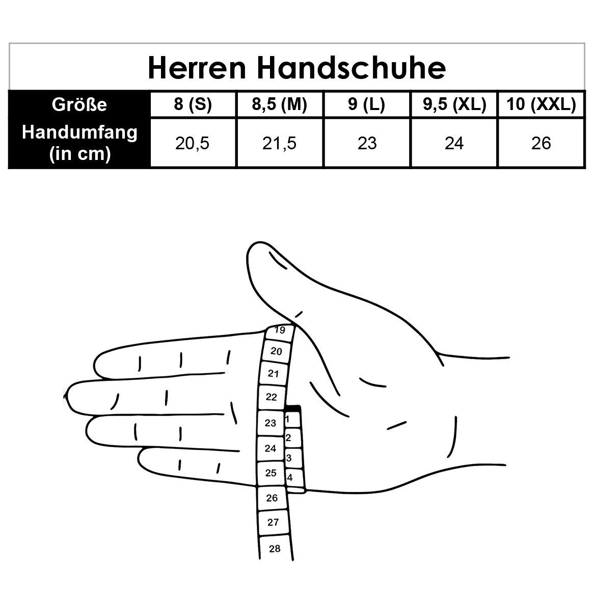Lammfell-Handschuhe ADAM aus by spanischem Gewand - Merino-Lammfell Lederhandschuhe Schwarz Hand Weikert