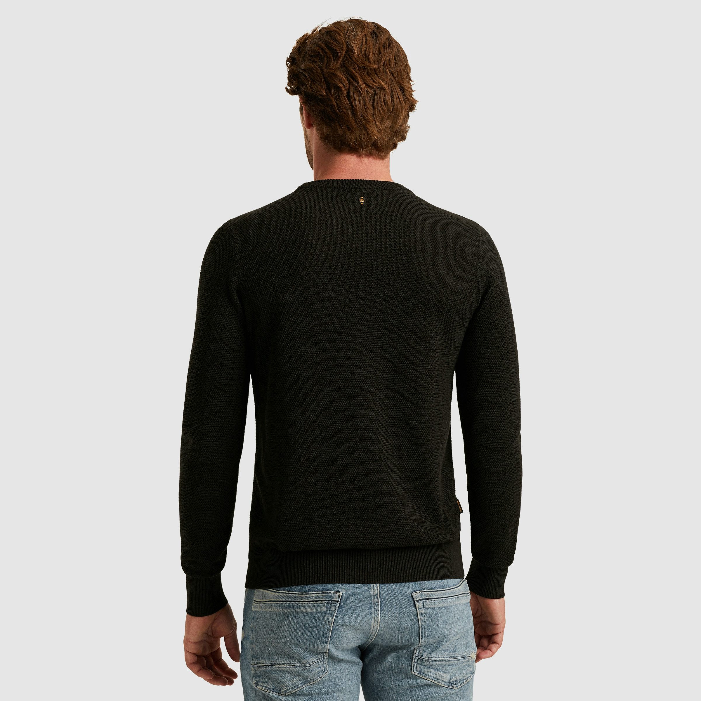 PME LEGEND Rundhalspullover mit Logo Stickerei
