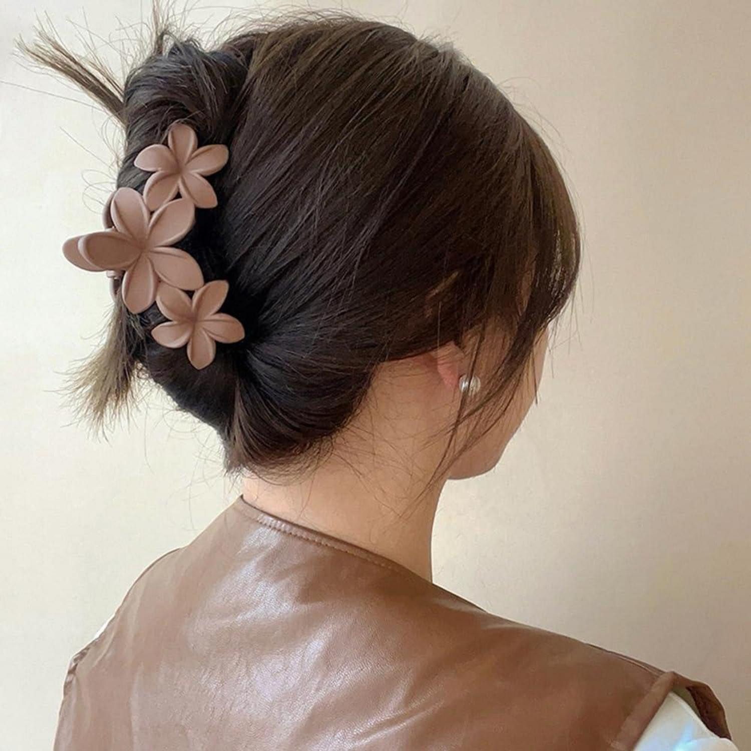 LuxusKollektion Haarklammer 4 Stück Blumen Haarspangen Große Haarklammern für Dickes Dünnes Haar