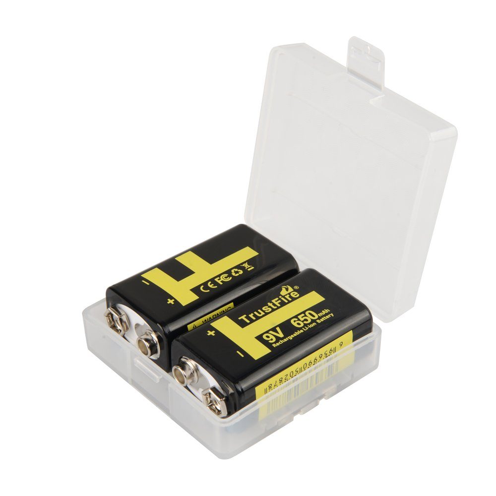 Trustfire Akku Block 650 mAh, Li-Ion 650mA Block Batterie wiederaufladbar E-Block 6F22 | Akkus und PowerBanks