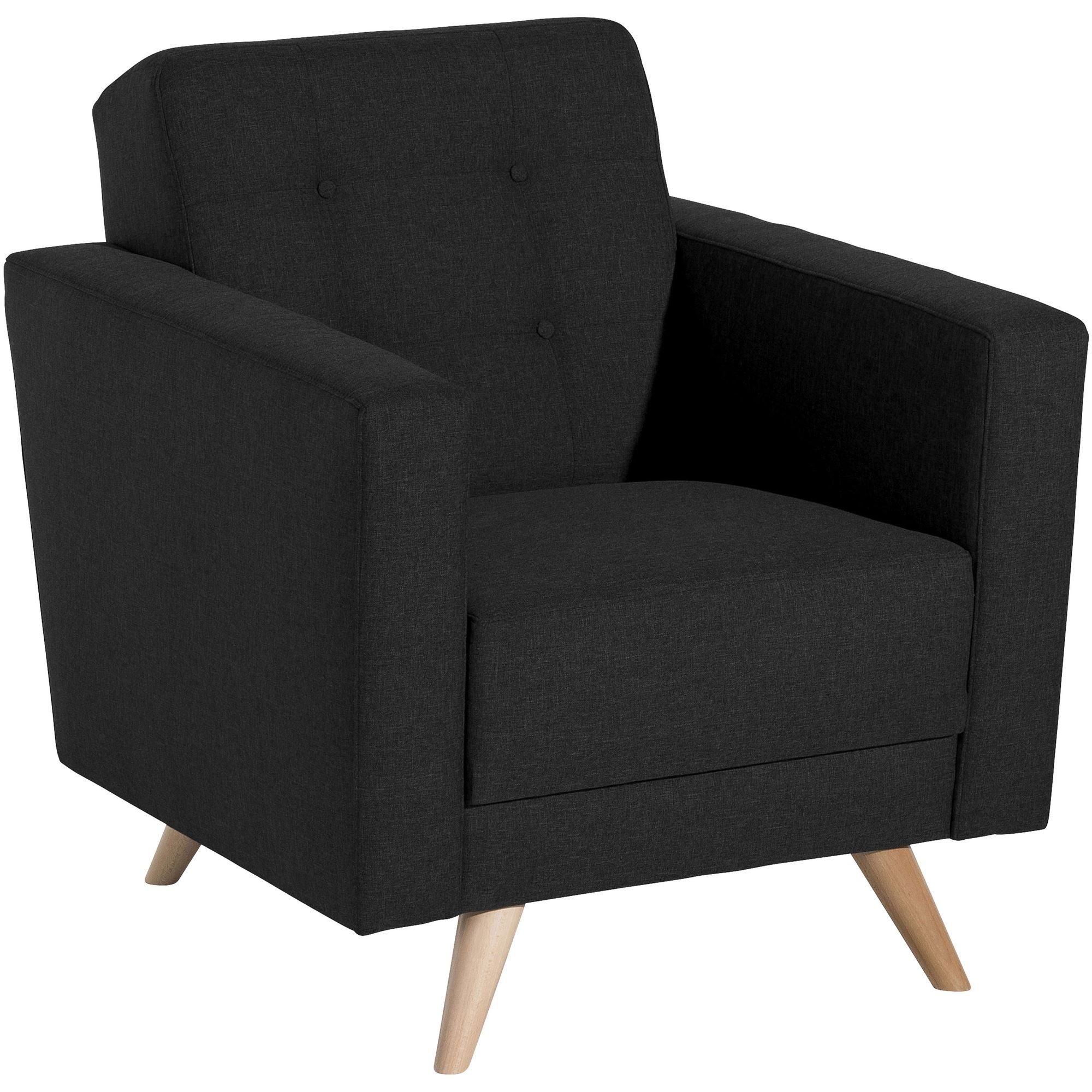 1-St), / Kostenlosem Sessel inkl. aufm Kessel (Sparpreis Sessel 21936 Karisa schwarz hochwertig 58 Versand, Buche Sitz verarbeitet,bequemer Bezug natur Flachgewebe
