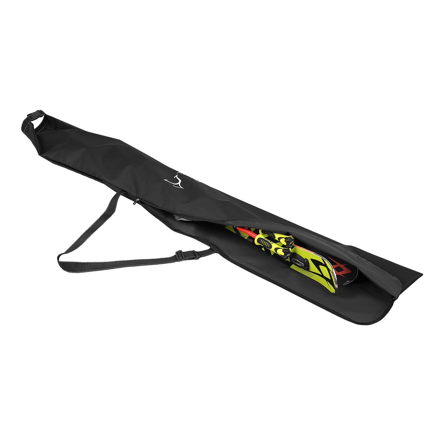 Granori Skitasche Rolltop Skisack mit Schultertragegurt für Ski aller gängigen Größen, variabel einstellbar bis zu 195 cm Länge