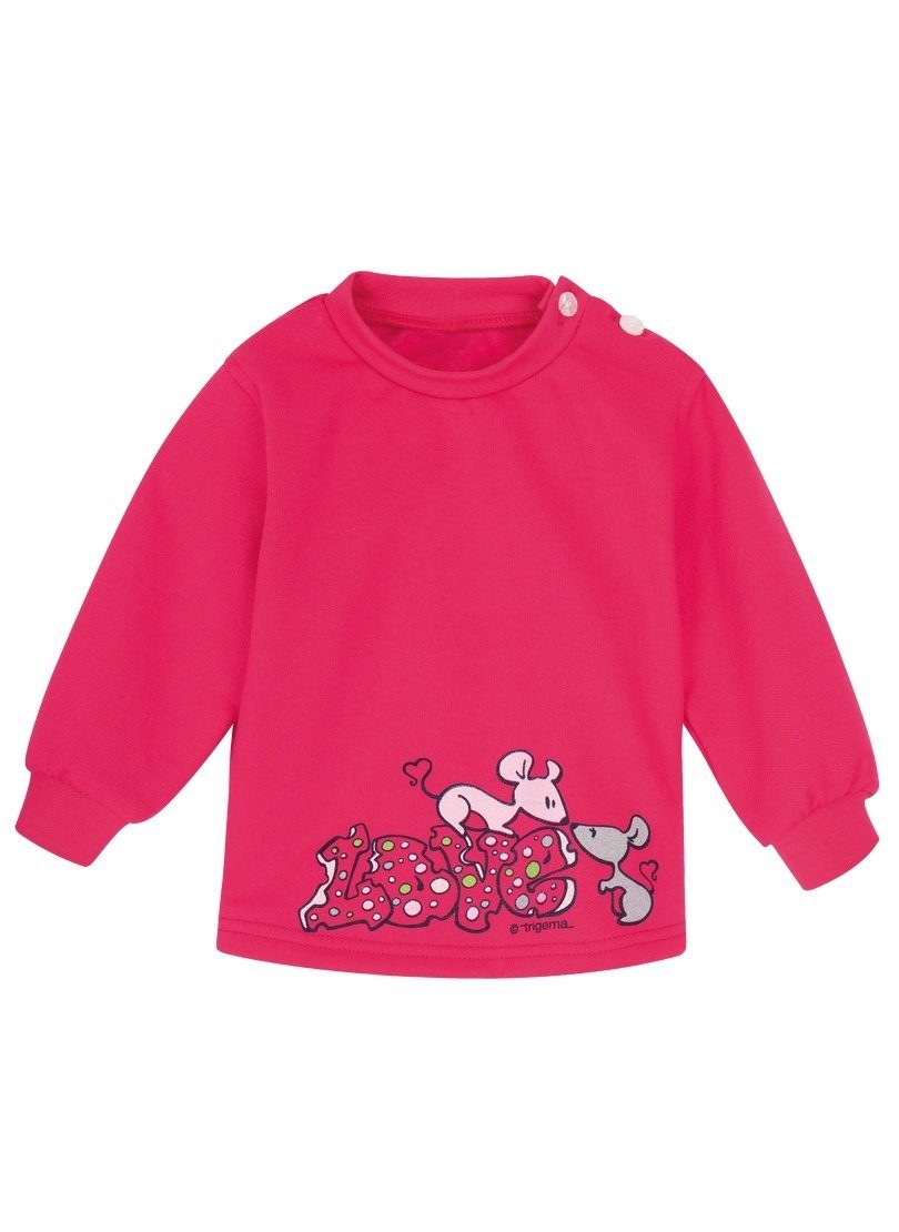Trigema Sweatshirt TRIGEMA Sweatshirt Mäuse-Print süßem mit