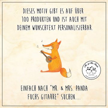 Fußmatte Fuchs Gitarre - Schwarz - Geschenk, Lagerfeuer, Musik Spruch, Autofuß, Mr. & Mrs. Panda, Höhe: 0.5 mm