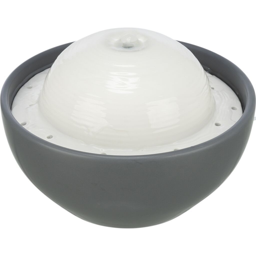 TRIXIE Trinkbrunnen Trinkbrunnen Vital Dome - grau/weiß - 1,5 l/20 × 10 × 20 cm