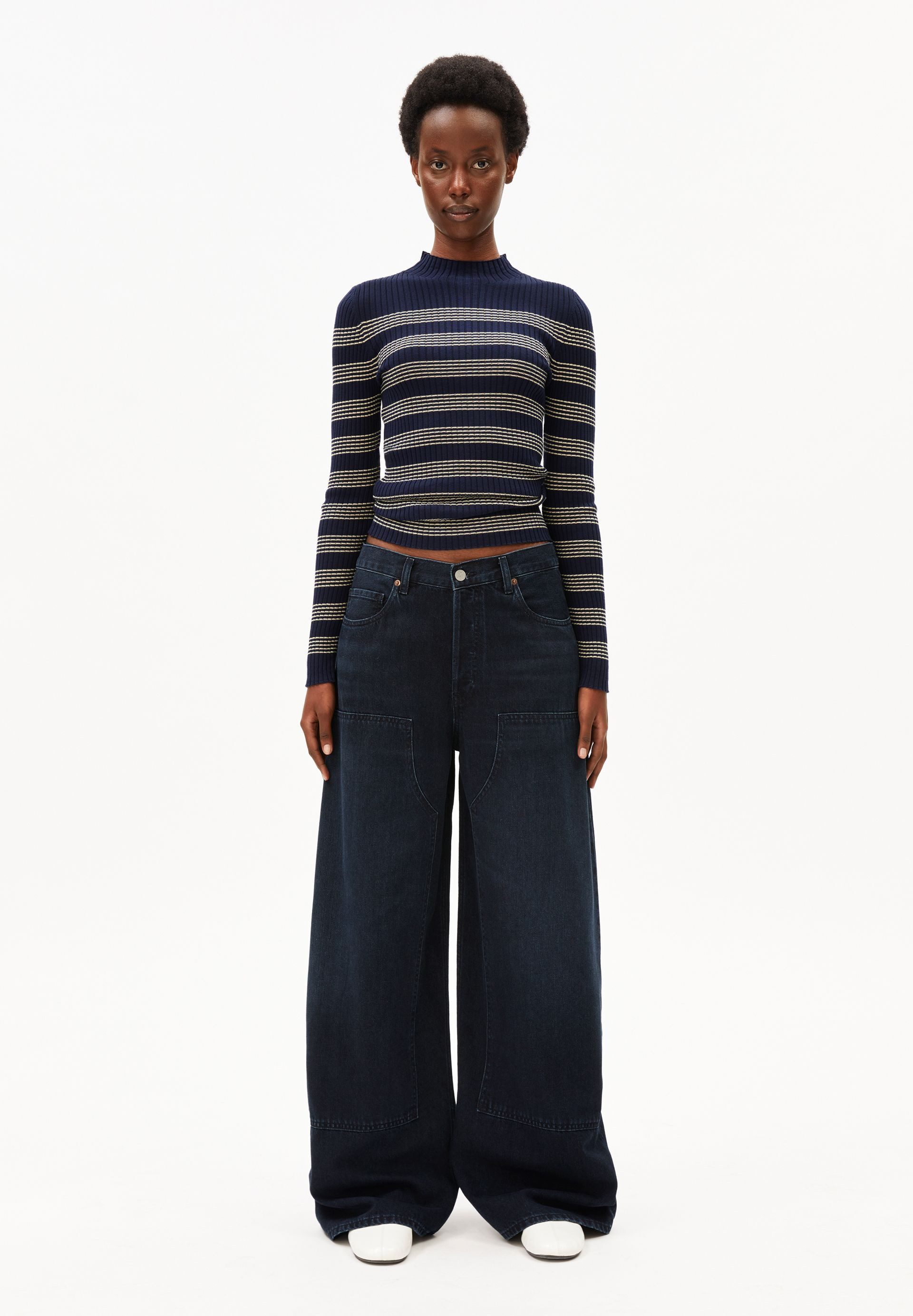 Armedangels Weite Jeans AALTHEA Jeans aus Bio-Baumwoll Mix non stretch (Non-Stretch, Loose Fit) Mid waist