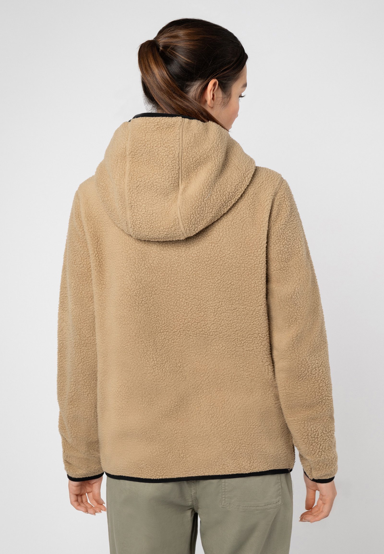 SUBLEVEL Fleecejacke Damen Teddyfleecejacke mit Brusttasche günstig online kaufen