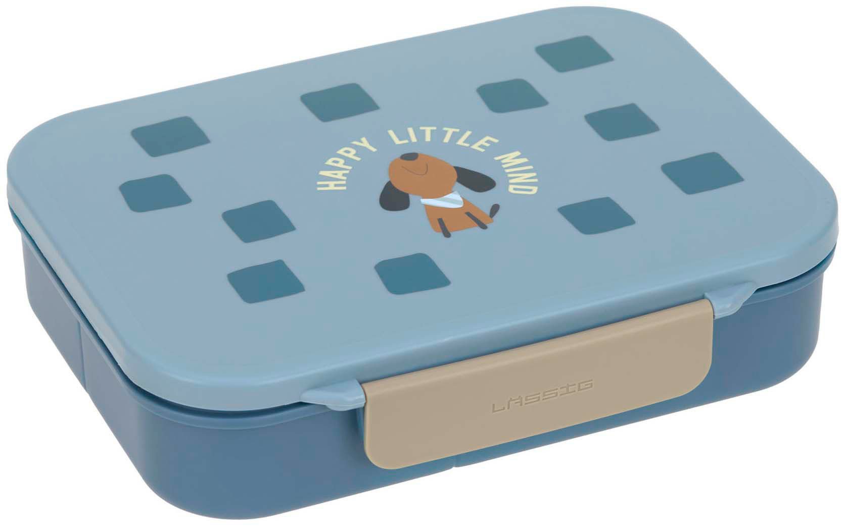 LÄSSIG Lunchbox Pattern Party Bento-Lunchbox blue, Polyprophylen (PP), Silikon, (1-tlg)