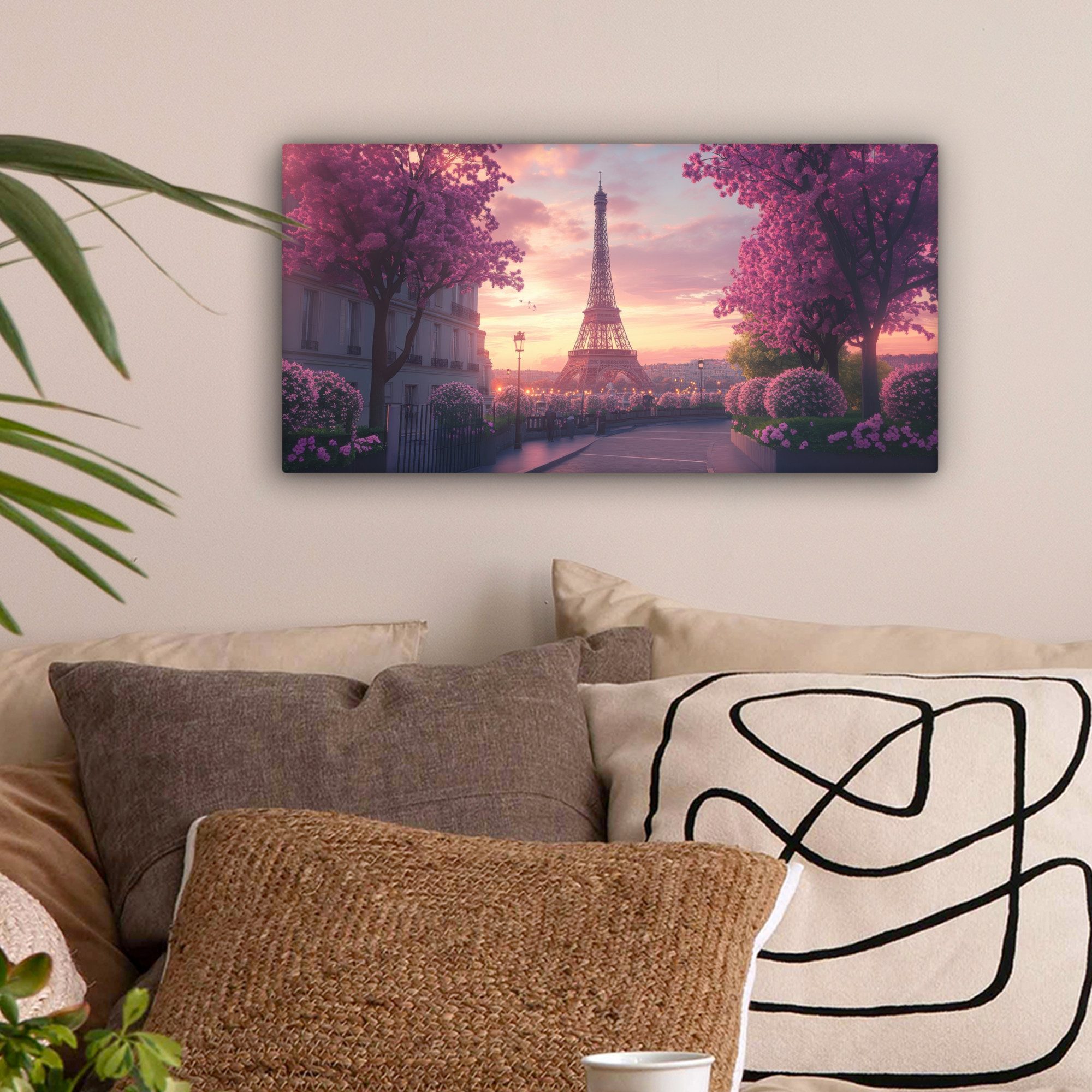 OneMillionCanvasses® Leinwandbild Panorama Eiffelturm - Paris günstig online kaufen