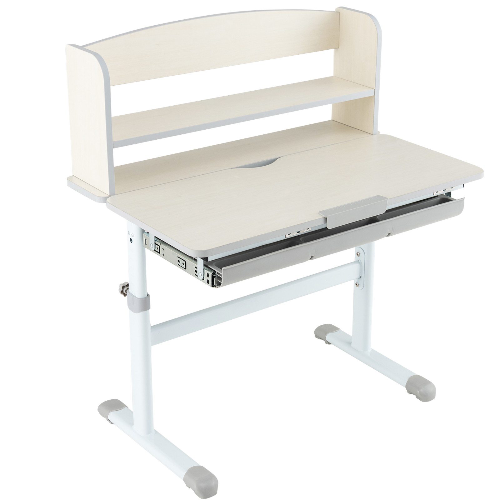 COSTWAY Kinderschreibtisch, höhenverstellbar, neigbarer mit Bücherregal, Sc günstig online kaufen