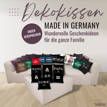 Soreso® Dekokissen Kissen + Socken Geschenk für Papa zum Geburtstag Vatertag Weihnachten, Geburtstagsgeschenk Weihnachtsgeschenk Vatertagsgeschenk