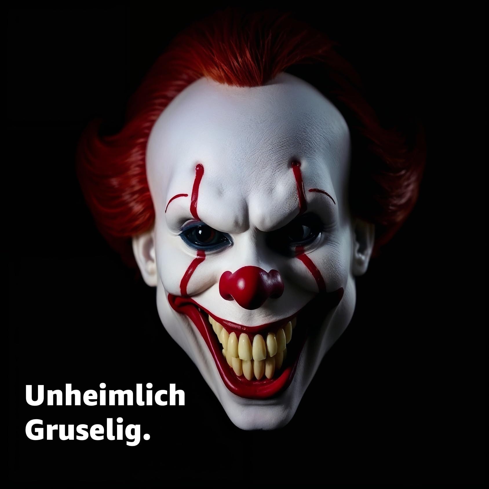 TK Gruppe Verkleidungsmaske Pennywise Horror Clown Maske – ES Kostüm Zubehör für Damen, Herren, (Packung, 1-tlg)