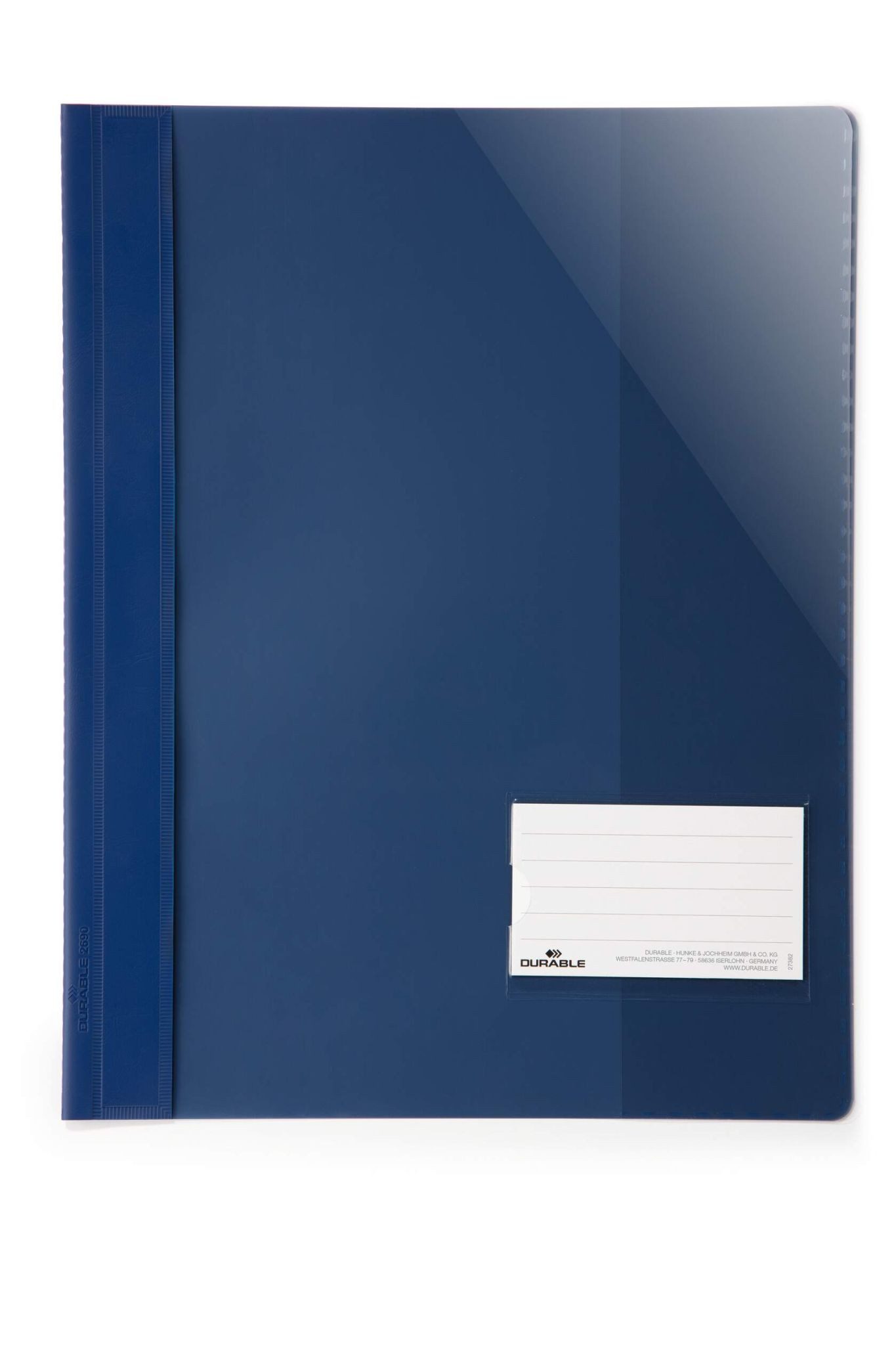 DURABLE Hefter Durable Sichthefter A4 überbreit d.bl mit Fenster und Innentasche
