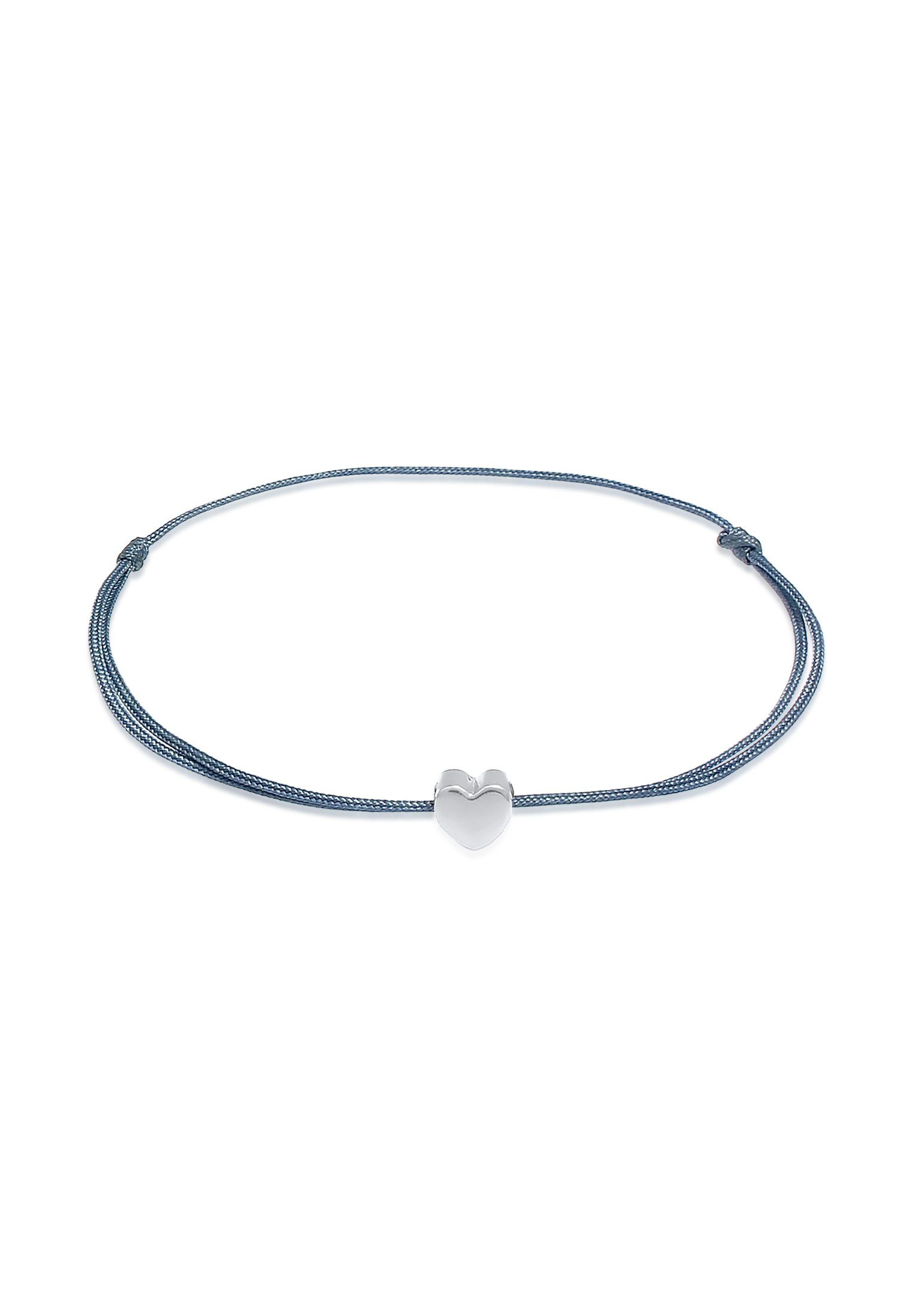 Elli Armband Herz Liebe Textil Romantik 925 Silber, Herz