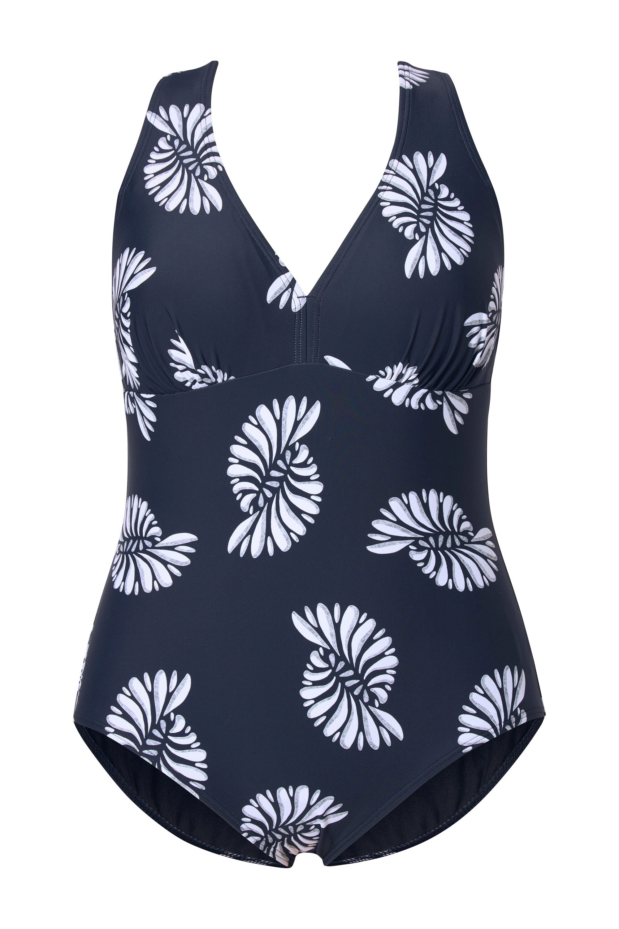 Ulla Popken Badeanzug Badeanzug Makramee-Einsatz Softcups recycelt günstig online kaufen