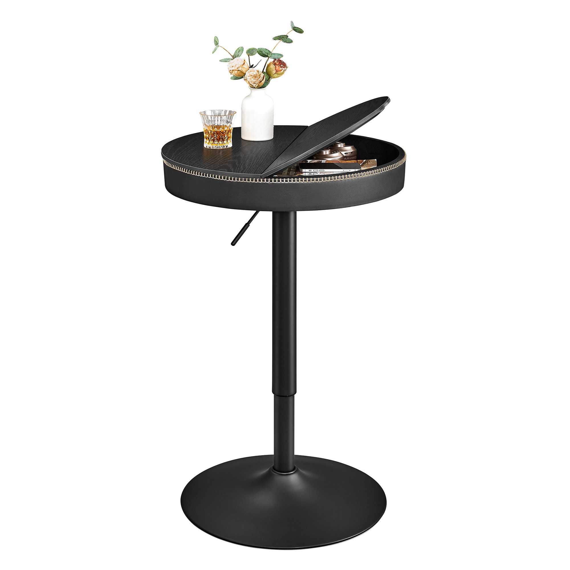 VASAGLE Bartisch, höhenverstellbar, kleiner Tisch mit Stauraum, Hausbar günstig online kaufen