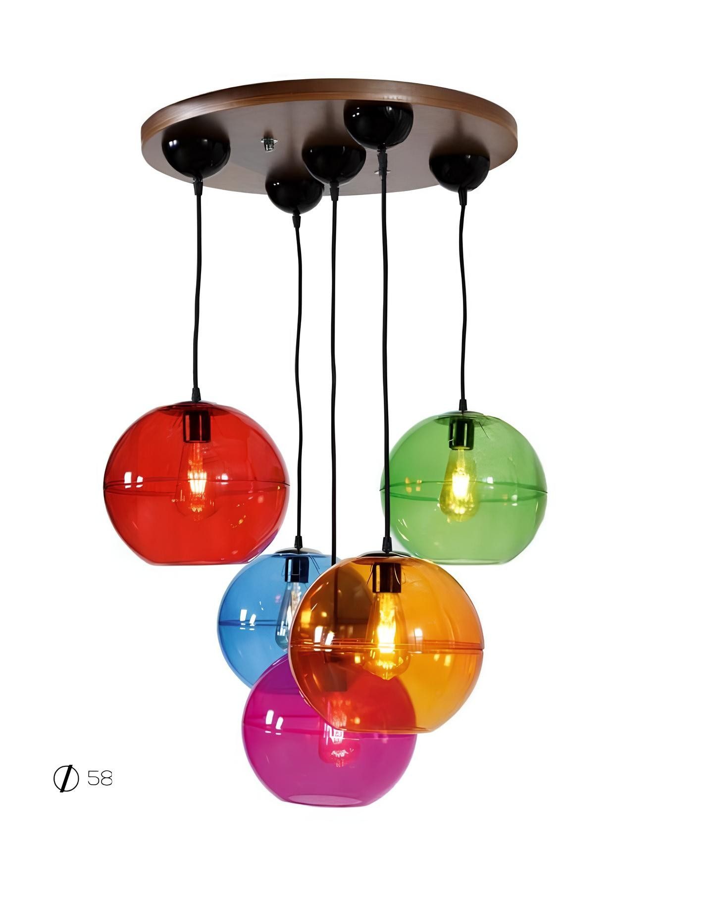 JVmoebel Hängeleuchte Bunte Hängeleuchte aus Metall in Silber mit modernem Design, Made in Europa