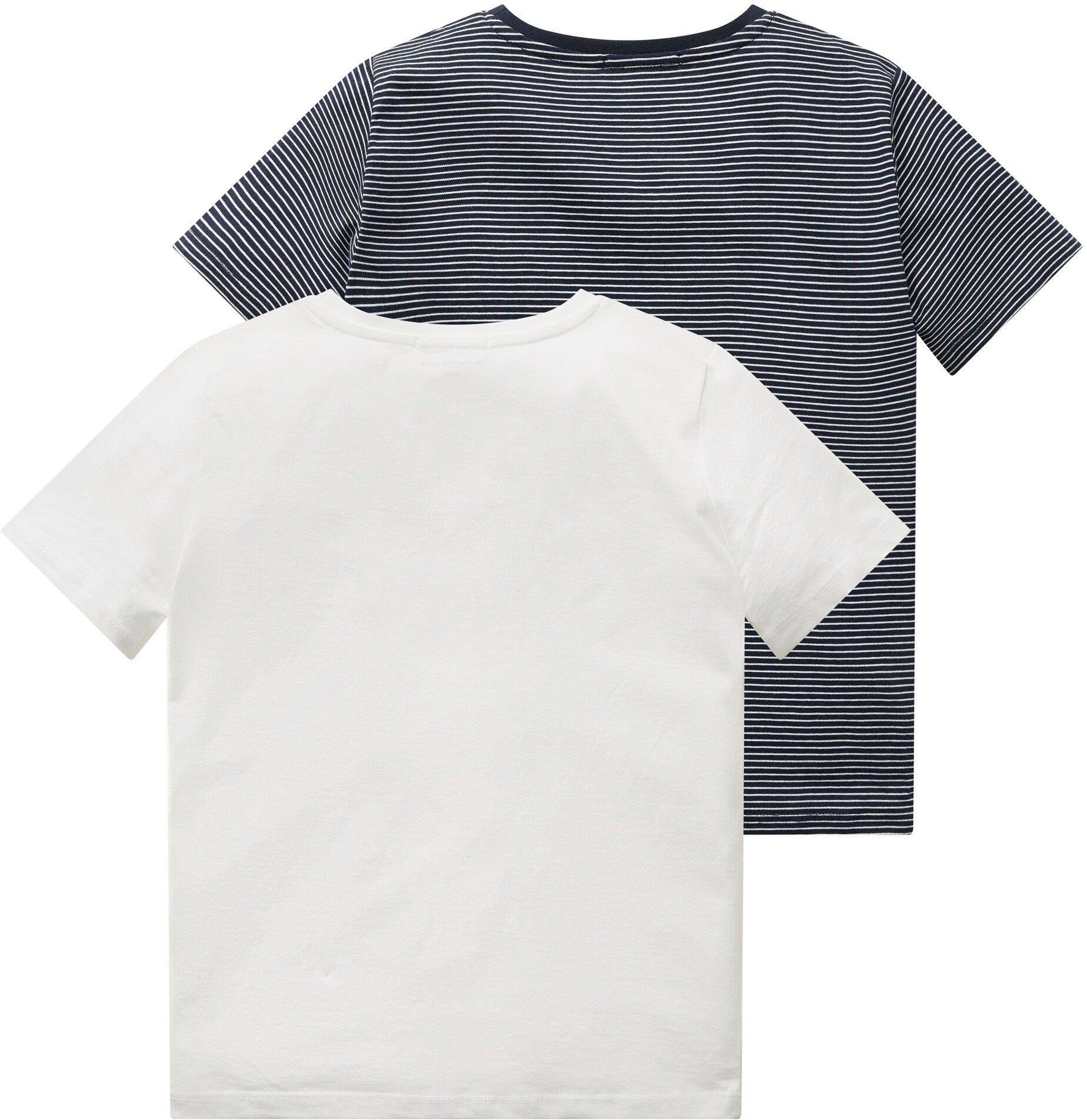 TAILOR (Set, Doppelpack T-Shirt White 2-tlg) im TOM