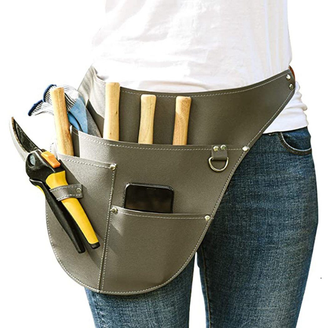 Werkzeug-Hüfttasche verstellbare Schwarz TUABUR Gürtelholster Gartengeräte, Werkzeugtasche für