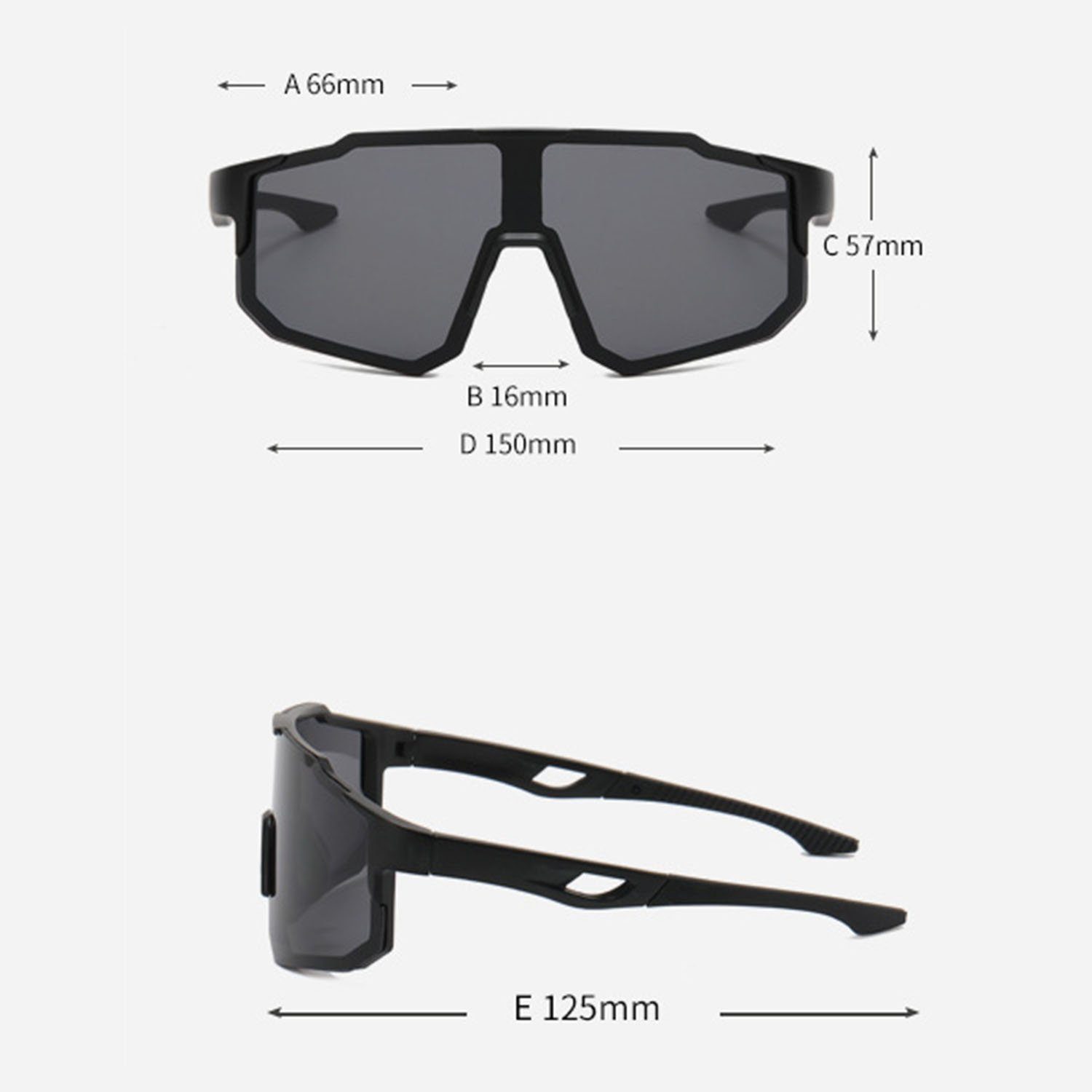 und für Brille UV-beständige Fahrradbrille Windschutzscheibe, Herren Damen, Black Sicht MAGICSHE Box Pulverfolie klare Sport-Sonnenbrillen, Fahrradbrillen und