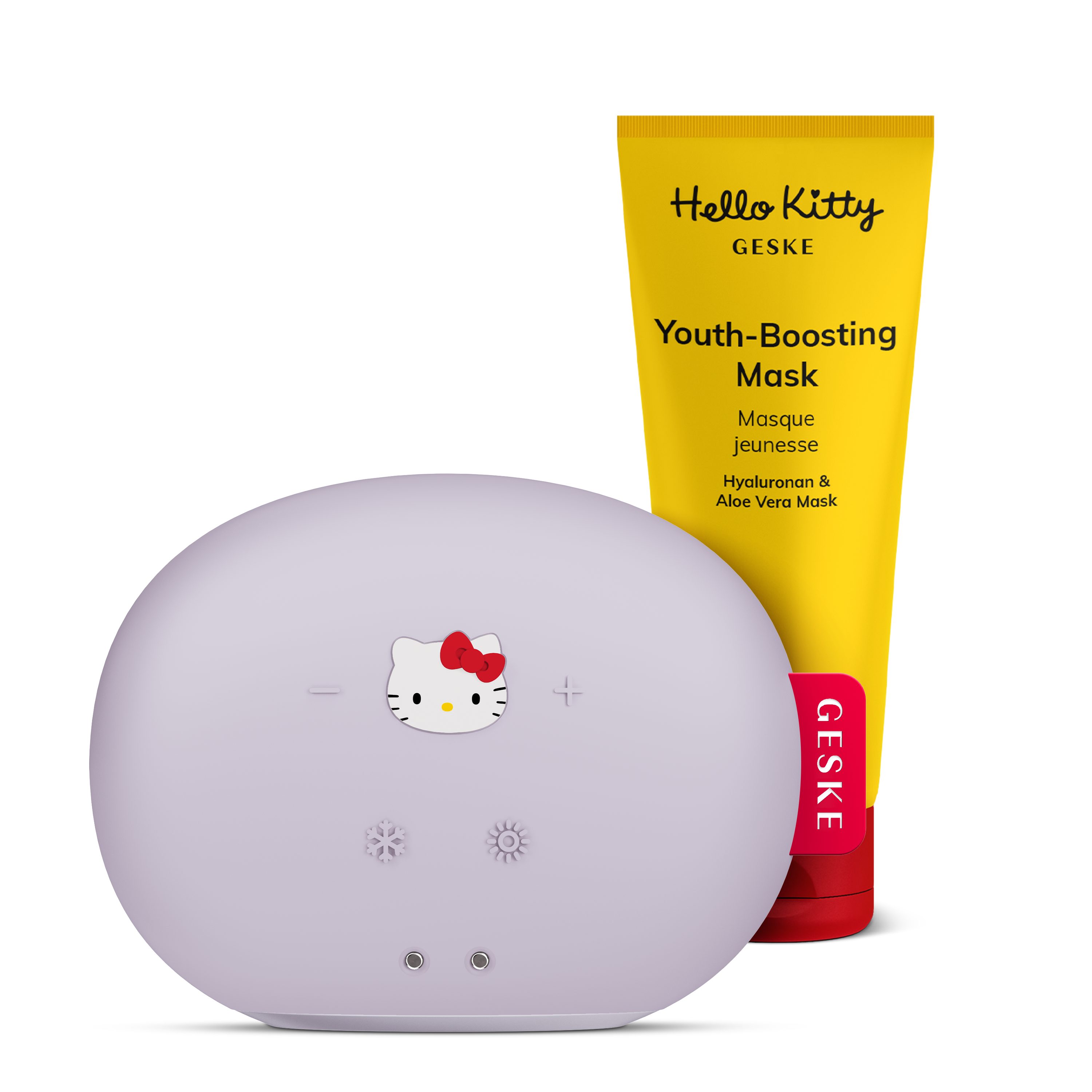 GESKE German Beauty Tech Porenreiniger Sonic Warm & Cool Mask 8 in 1 Farbe: Purple + Gratis Kosmetik, Packung (Gerät & USB-Ladekabel), 2-tlg., Gerät inkl. kostenloser APP (SmartAppGuided Device), Mit der GESKE App erhältst Du deine personalisierte Hautpflegeroutine.