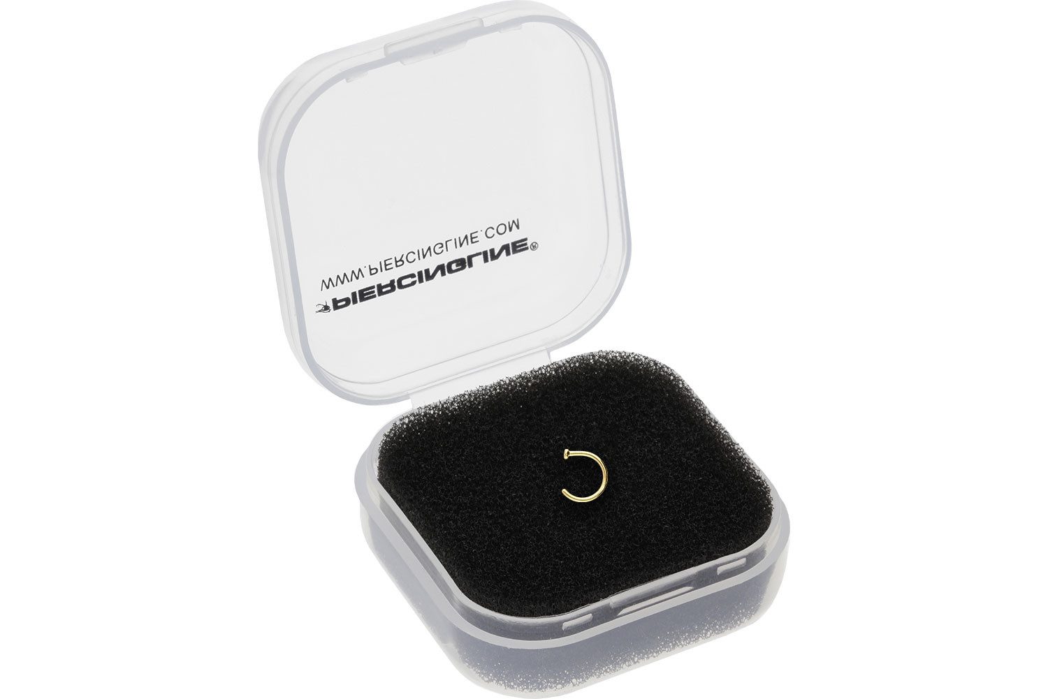 PIERCINGLINE Nasenpiercing 14/18 Karat Gold Nasenring offen PLATTE (Nasenstecker, 1-tlg)