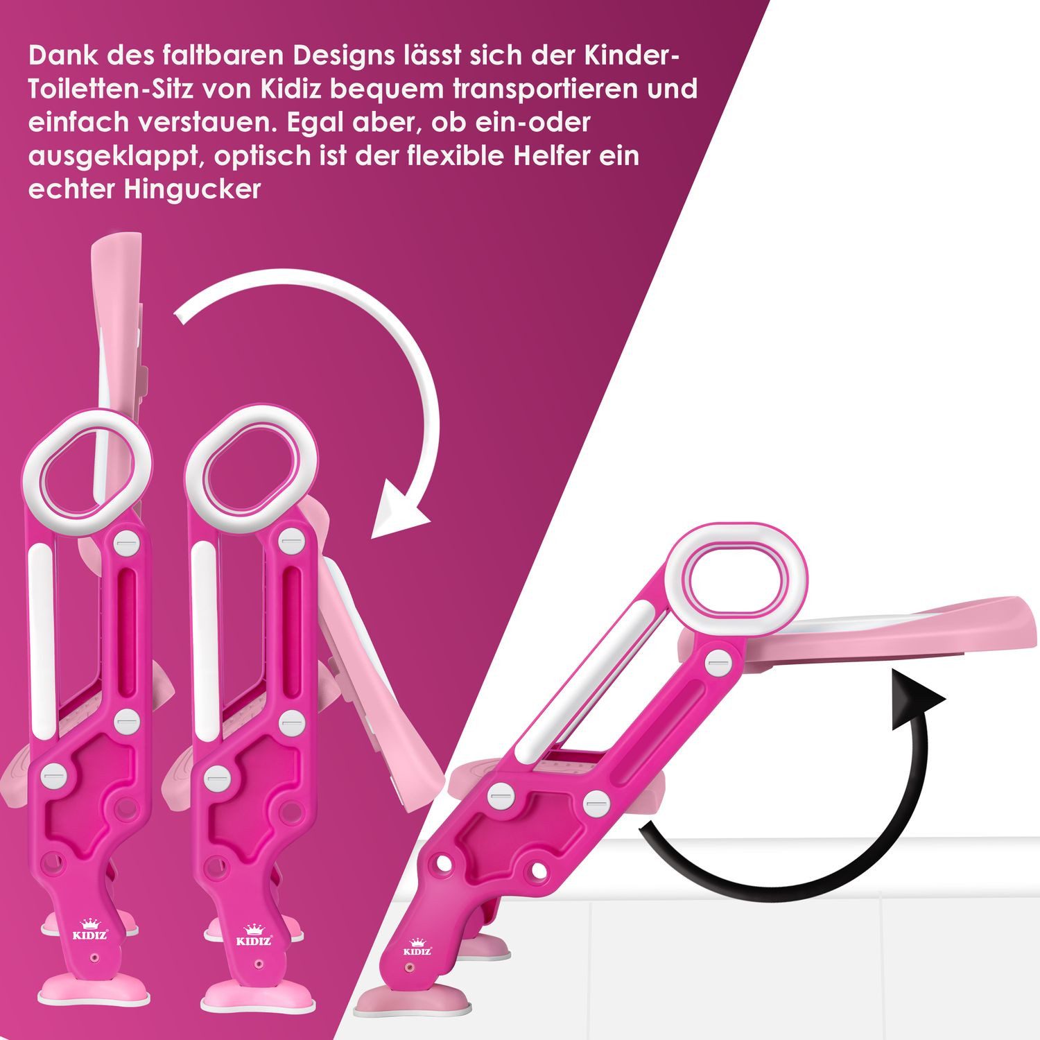KIDIZ WC-Sitz, Kinder Toilettensitz Toilettentrainer mit Treppe und Griffe