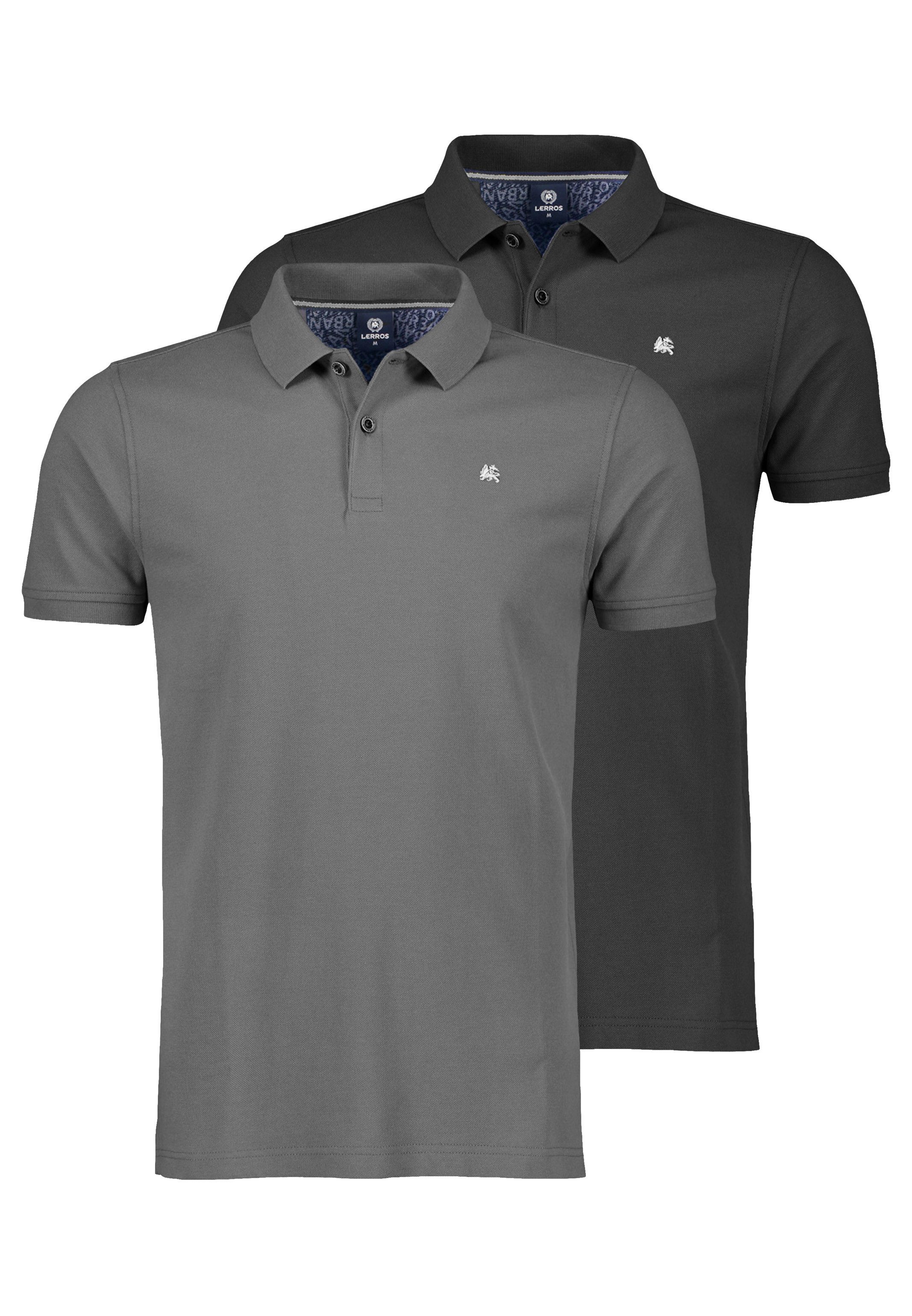 LERROS Poloshirt 2er Pack Basic (Spar-Set, 2-tlg) Poloshirt - Baumwolle - Atmungsaktiv - Feine Piquéqualität