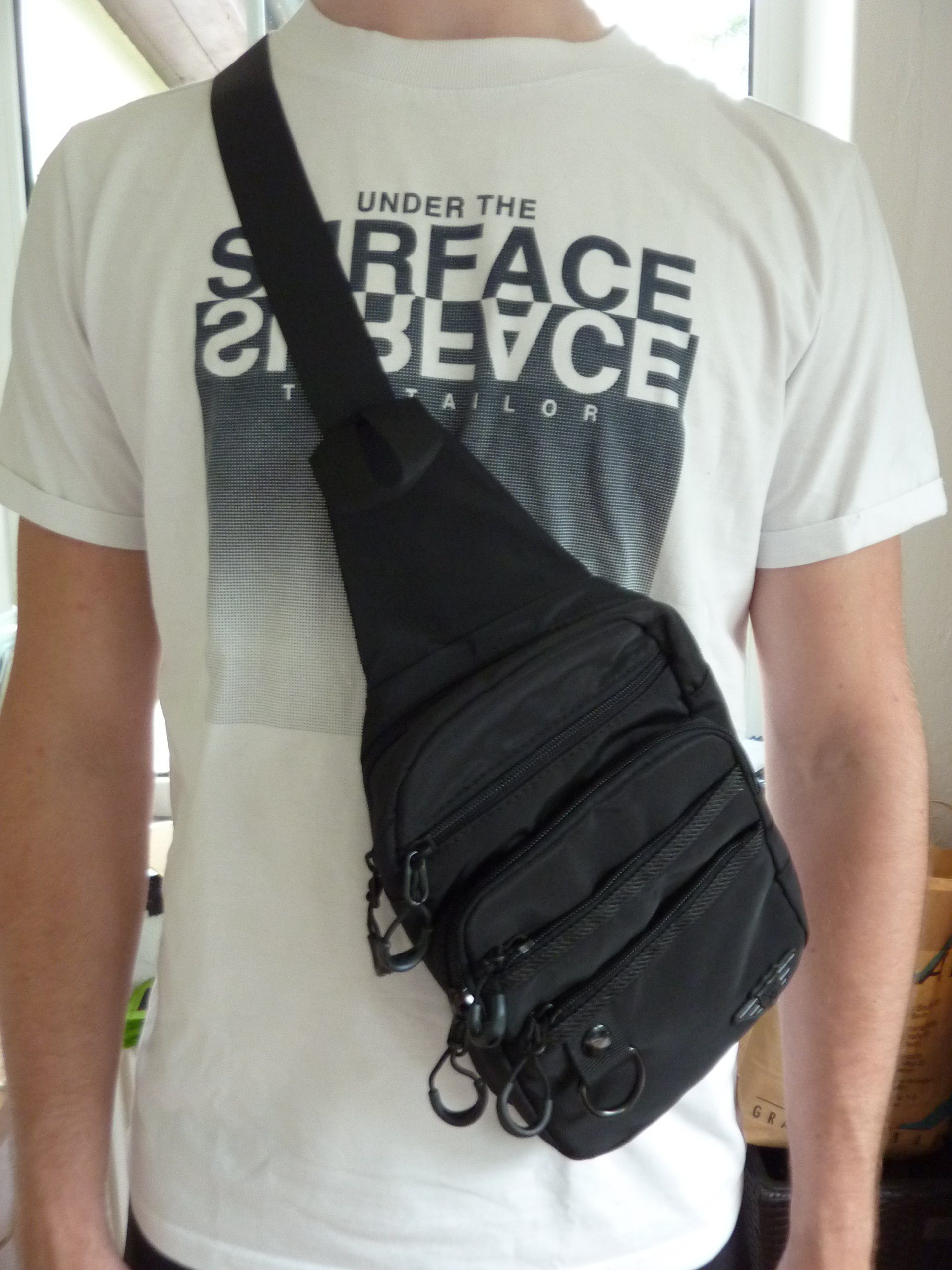 Taschen4life Minirucksack kleiner Slingbag Schulterrucksack 7173, Umhängerucksack, Bauchtasche uni, Rucksack mit Innenfutter