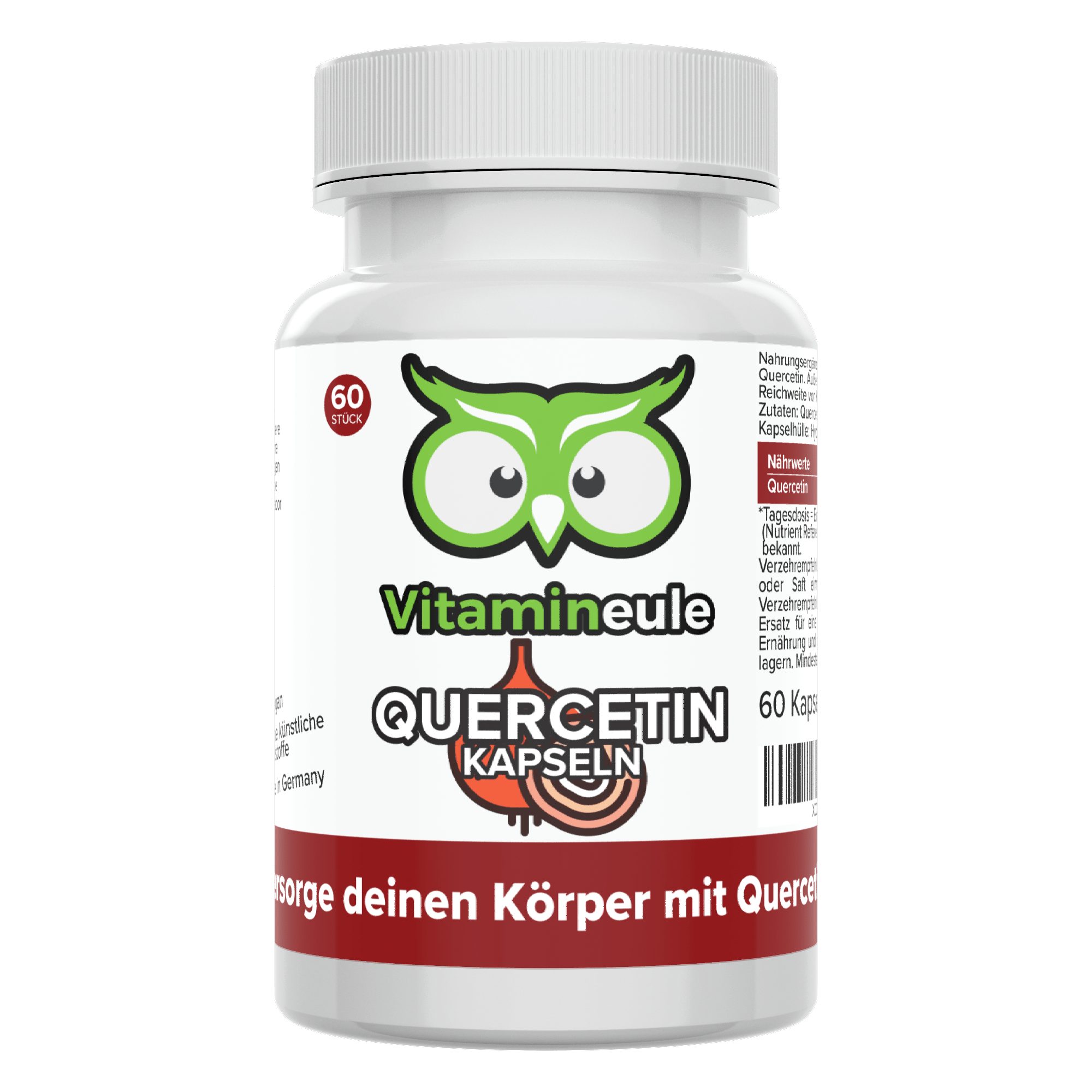 Vitamineule 60 Quercetin Kapseln - 300 mg natürliches Quercetin pro Kapsel - Kapsel
