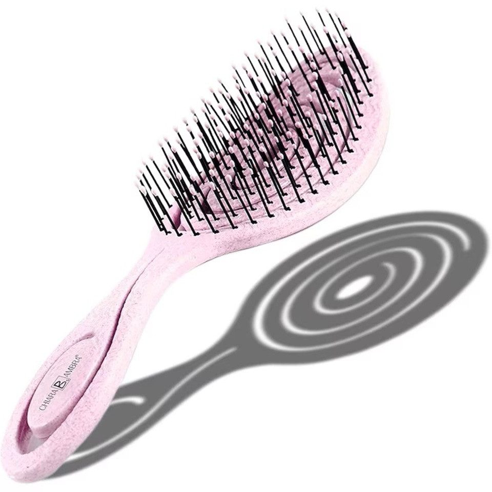 CHIARA AMBRA Haarbürste Chiara Ambra Haarbürste ohne Ziepen, Detangler für Locken, Blau