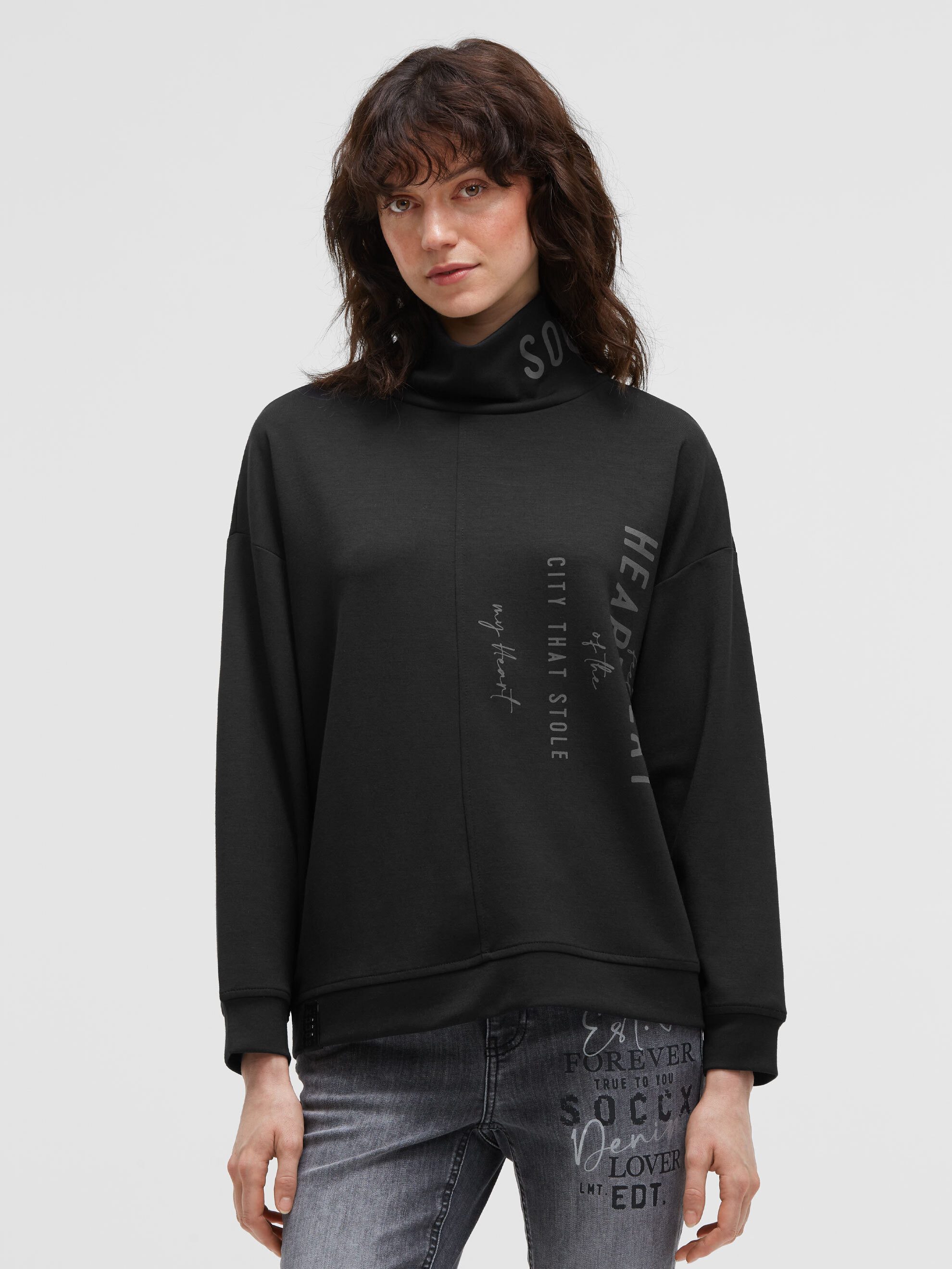 SOCCX Sweater mit Stehkragen