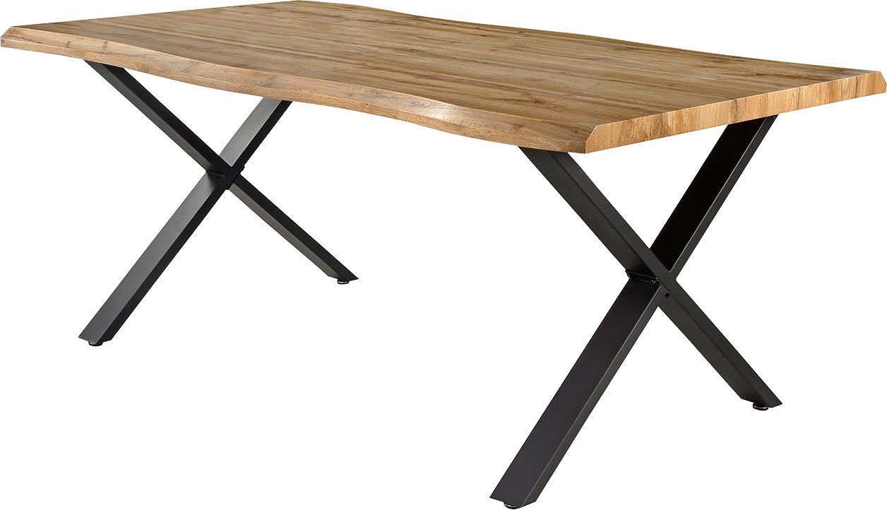 Jockenhöfer Gruppe Esstisch Marita, 180x100 cm geschwungene Baumkantenoptik günstig online kaufen