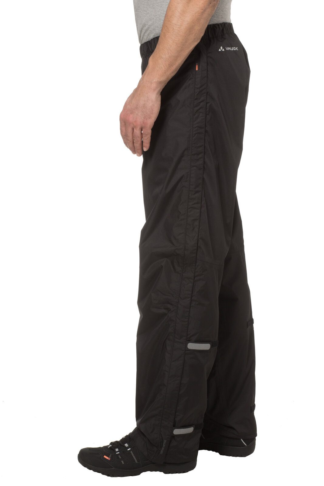 VAUDE Fahrradhose Fluid Full-zip Pants II sportlicher Stil mit Logodruck, für Radsport