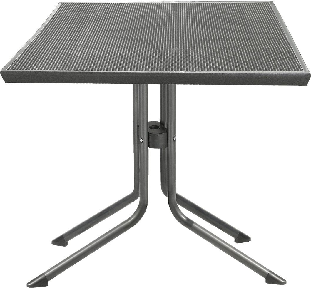 MFG Freizeitmöbel Gartentisch MFG Gartentisch wetterfest Stahl Mec-Mesh 80 x 80, Witterungsbeständig