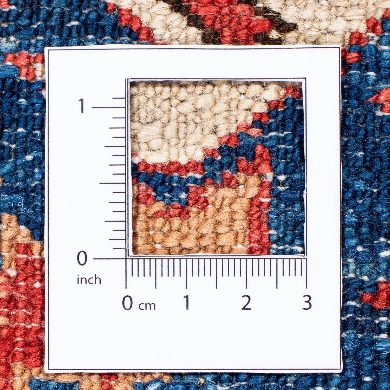 Zertifikat Wohnzimmer, Handgeknüpft, - - mit cm Ziegler 6 - Kazak 298 blau, 78 x mm, Höhe: Orientteppich Einzelstück morgenland, rechteckig,
