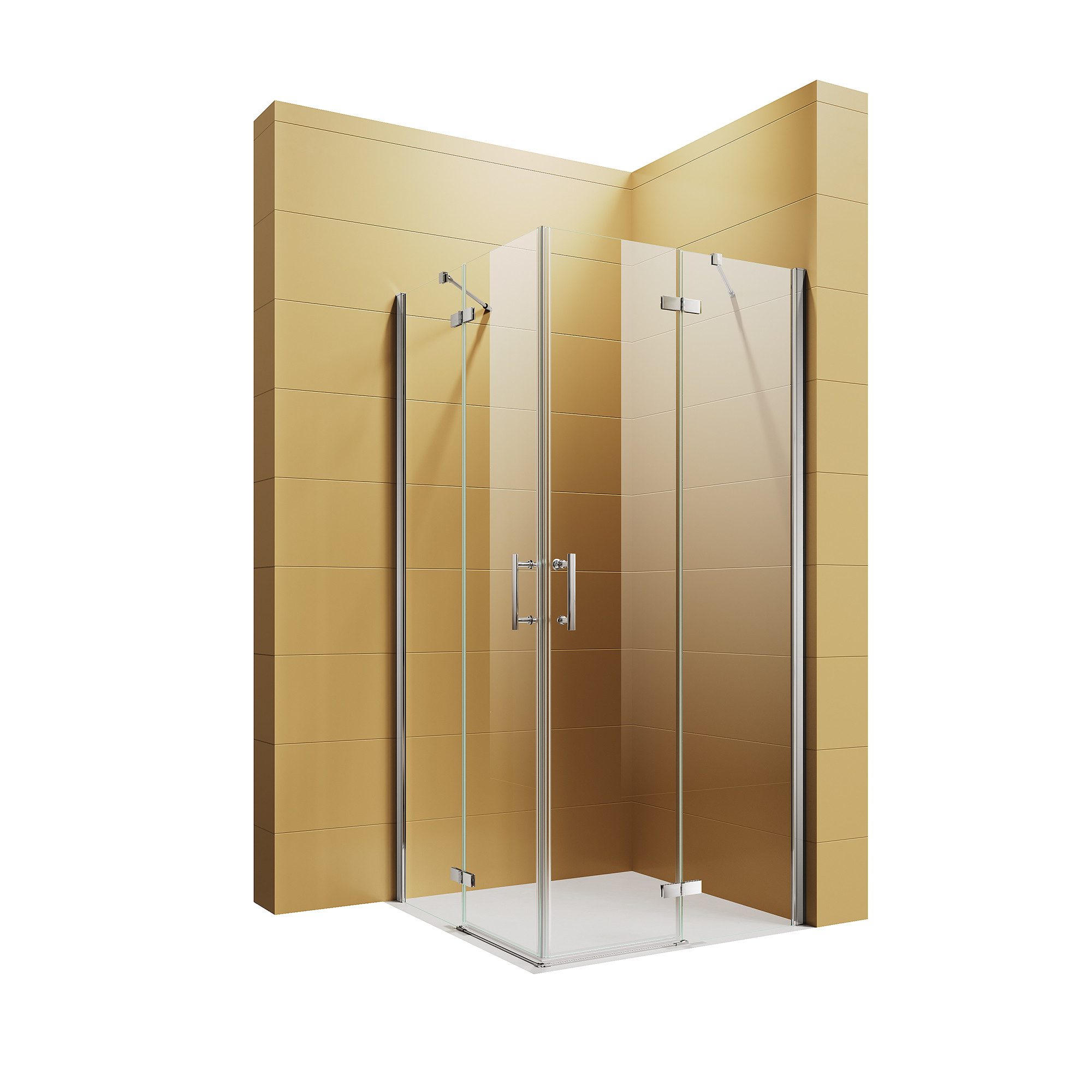SONNI Eckdusche Duschkabine Sicherheitsglas Scharniertür Dusche günstig online kaufen