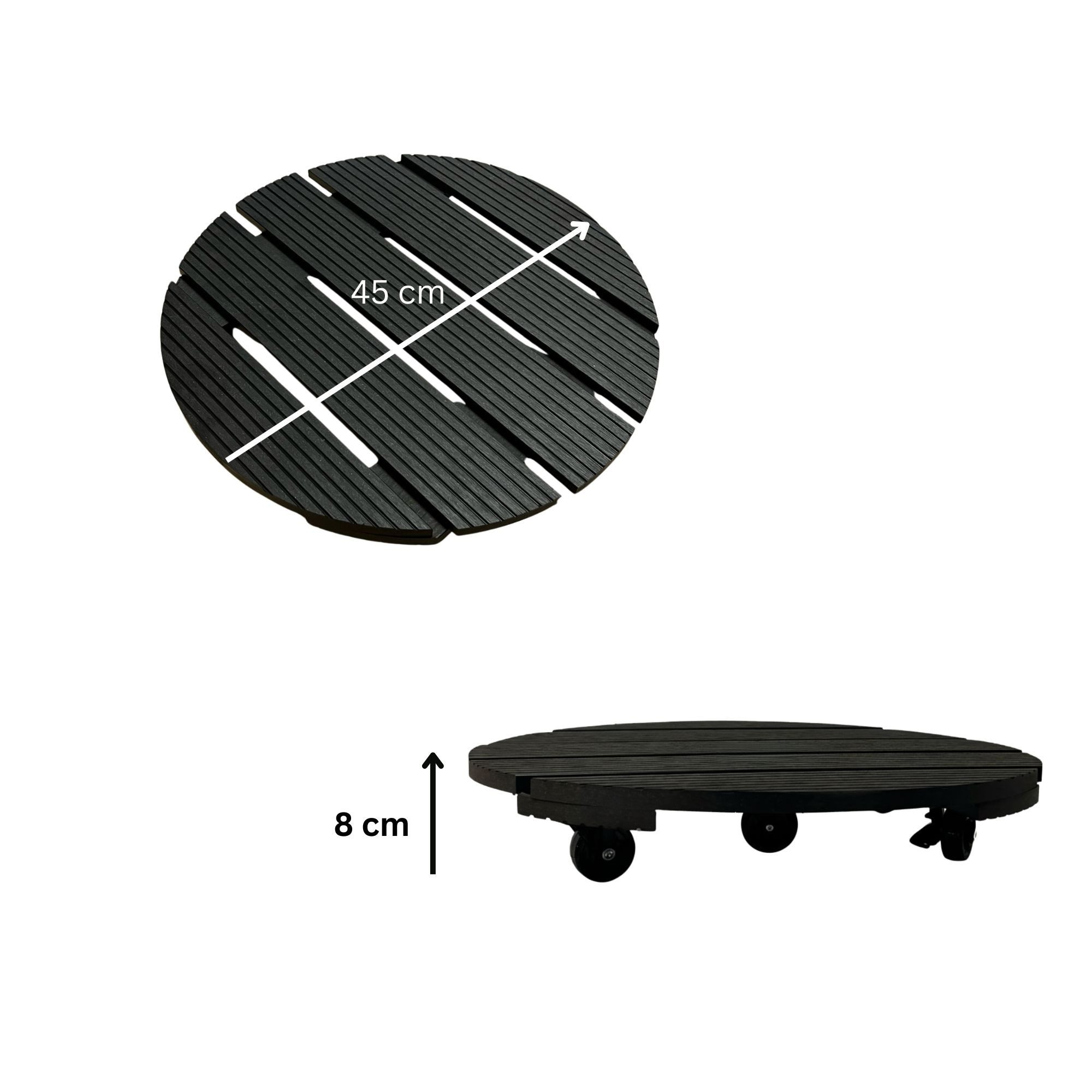 Plastard Pflanzenroller mit Gummirädern Möbelroller verschied. Größen, (1-St)